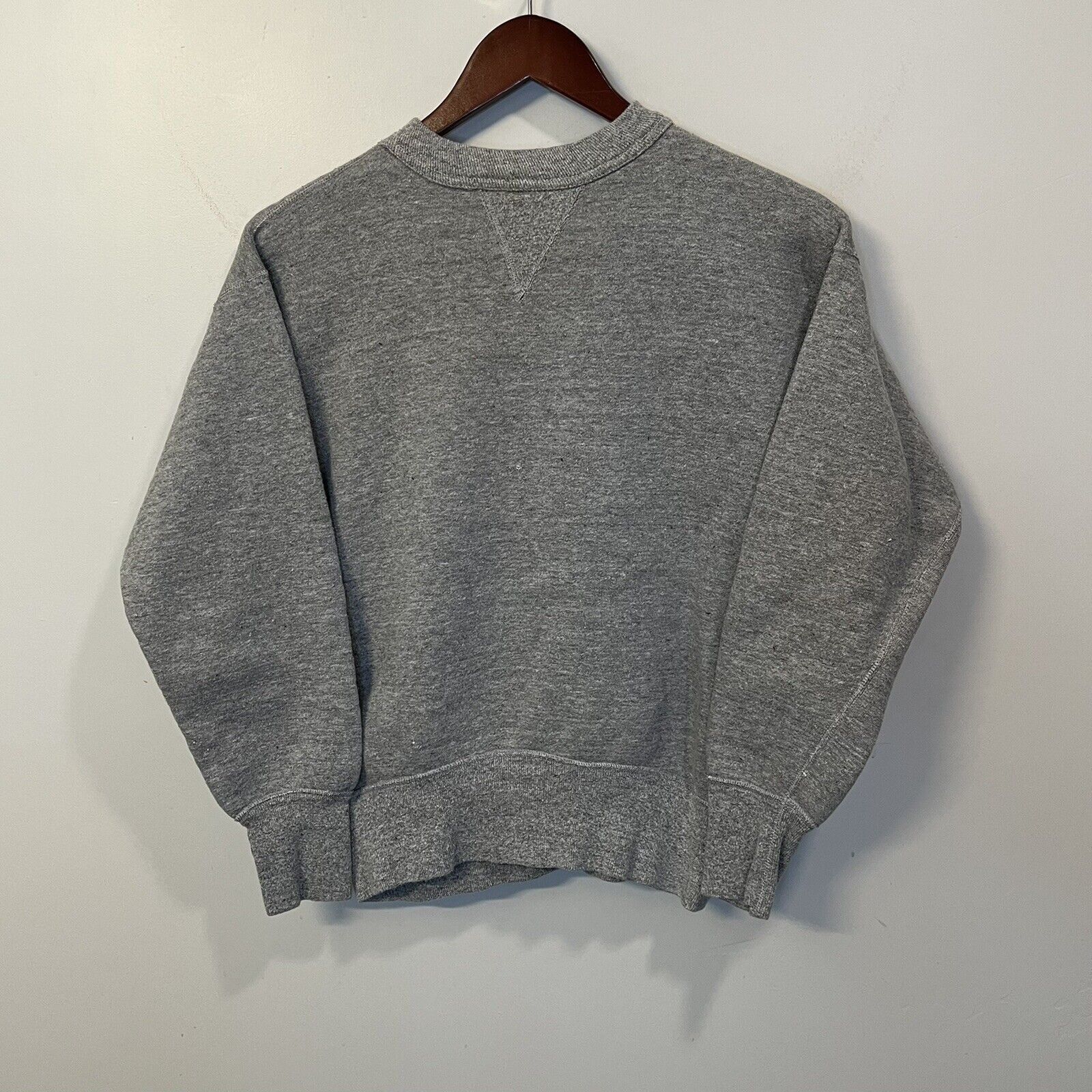 BVD plain blank sweatshirt, made in the USA, men's size XL cotton gray type Vintage Second Hand