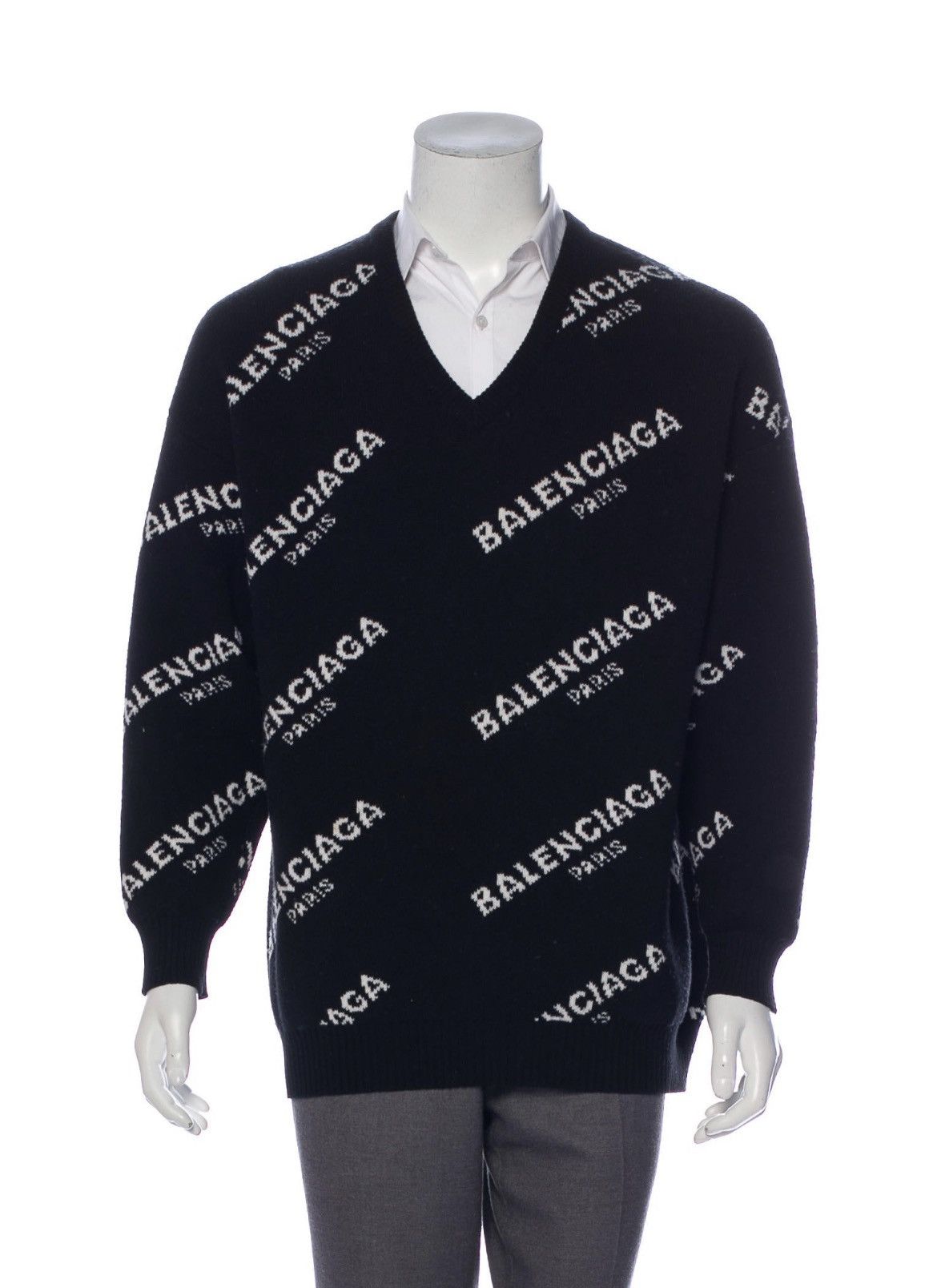 Balenciaga Balenciaga Intarsia Sweater Size US M / EU 48-50 / 2 - 1 Thumbnail