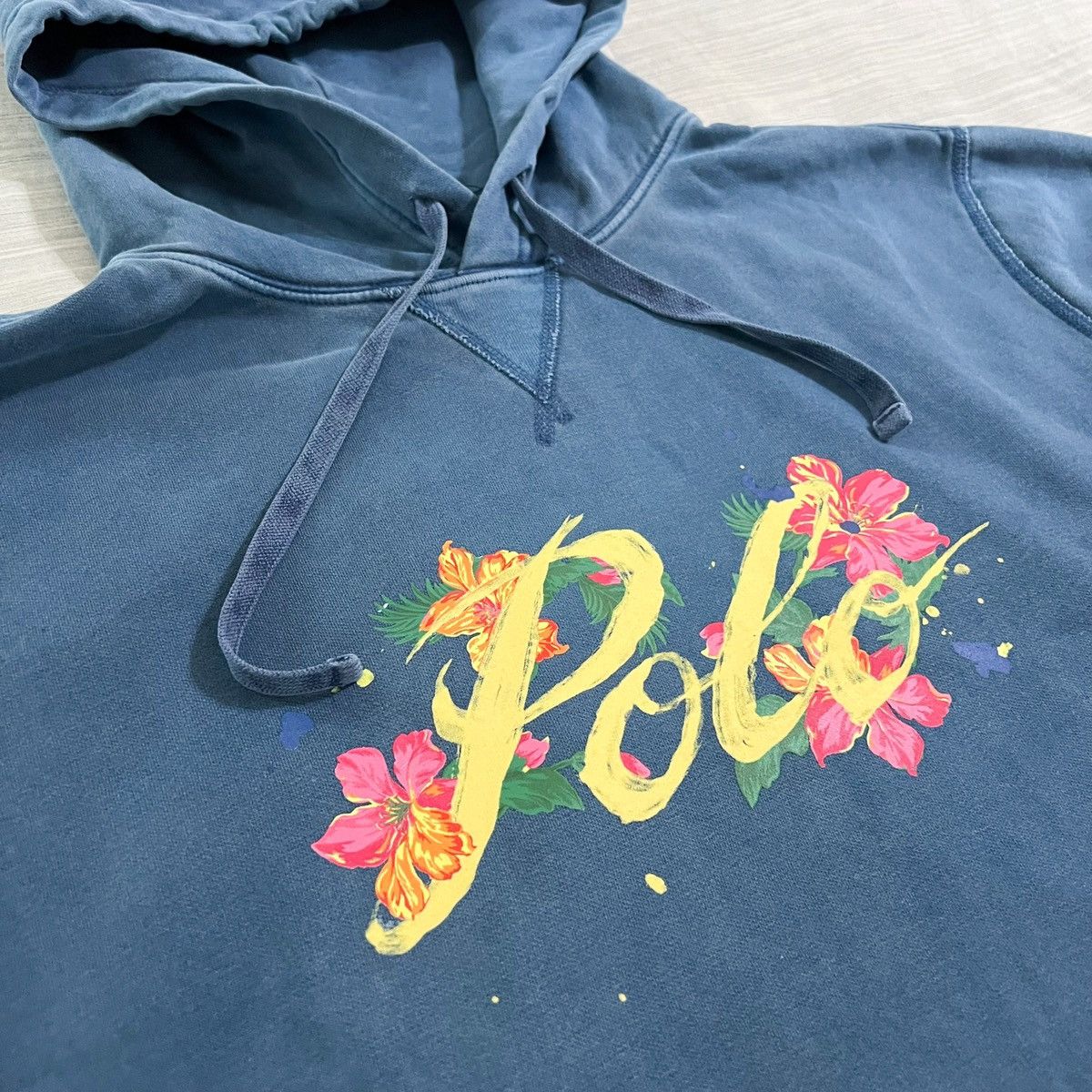Polo Ralph Lauren Polo Ralph Lauren Painted Floral Script Logo Hoodie Size US XXL / EU 58 / 5 - 2 Thumbnail