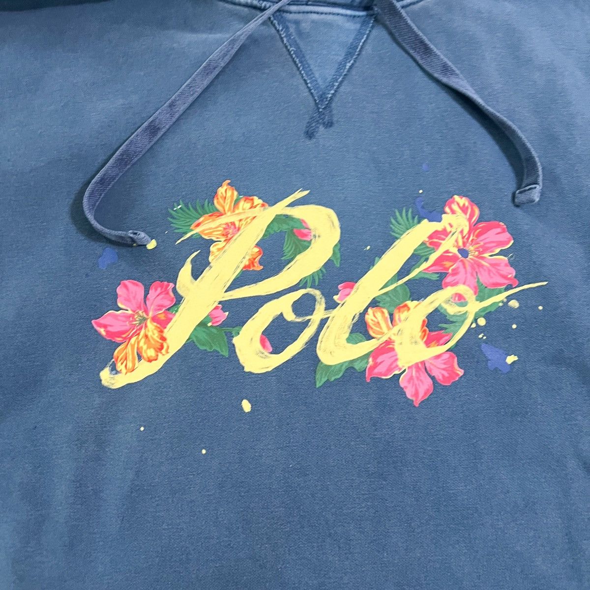 Polo Ralph Lauren Polo Ralph Lauren Painted Floral Script Logo Hoodie Size US XXL / EU 58 / 5 - 3 Thumbnail