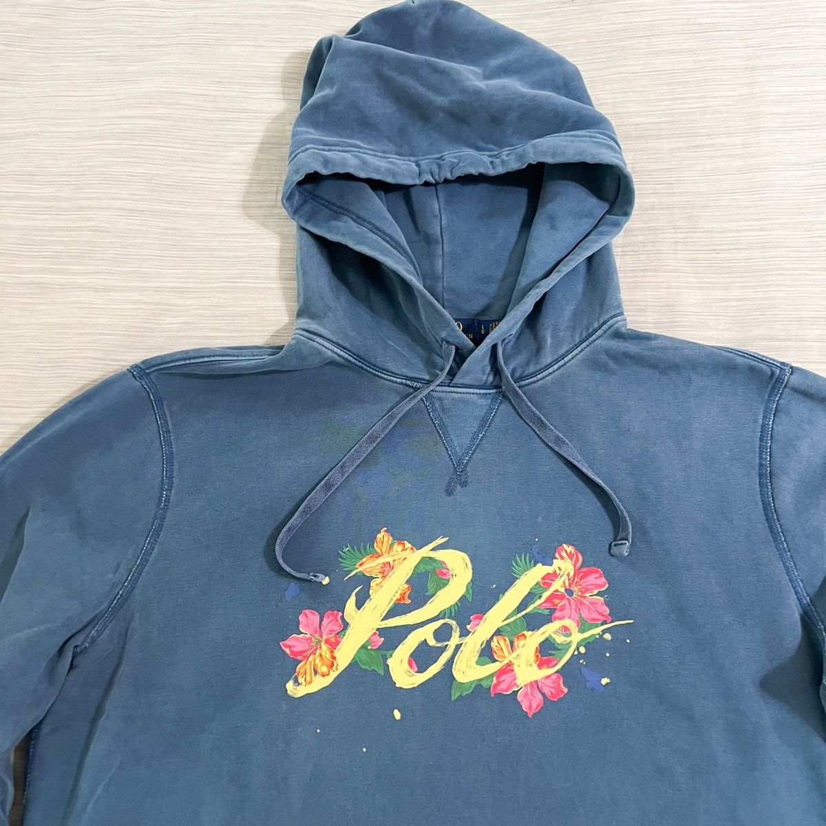 Polo Ralph Lauren Polo Ralph Lauren Painted Floral Script Logo Hoodie Size US XXL / EU 58 / 5 - 4 Thumbnail