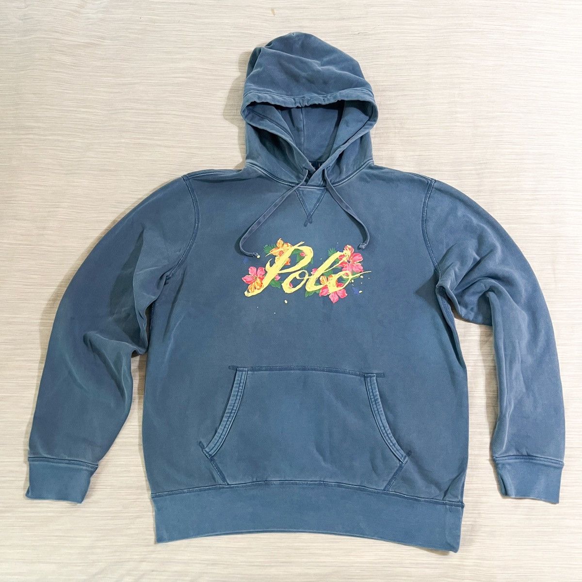 Polo Ralph Lauren Polo Ralph Lauren Painted Floral Script Logo Hoodie Size US XXL / EU 58 / 5 - 1 Thumbnail