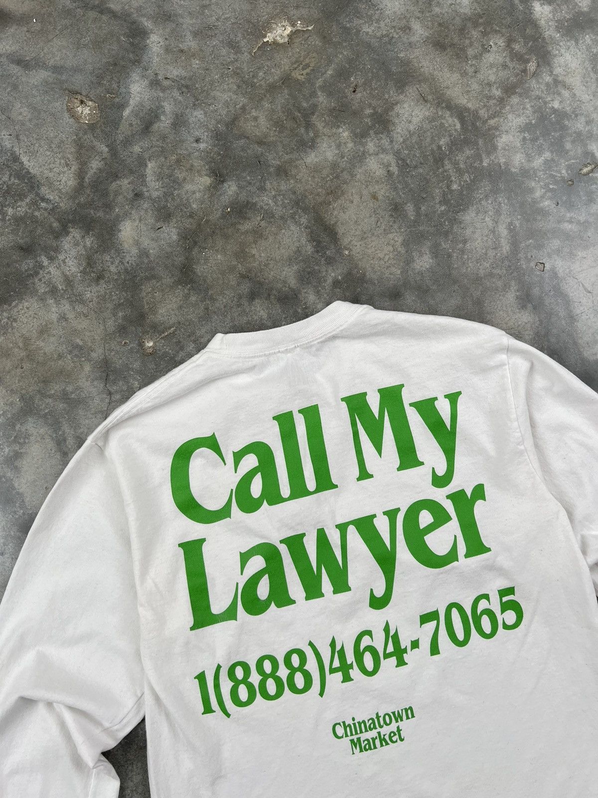 Market Chinatown Market Call My Lawyer White Logo Tee Long Sleeve Size US M / EU 48-50 / 2 - 2 Thumbnail