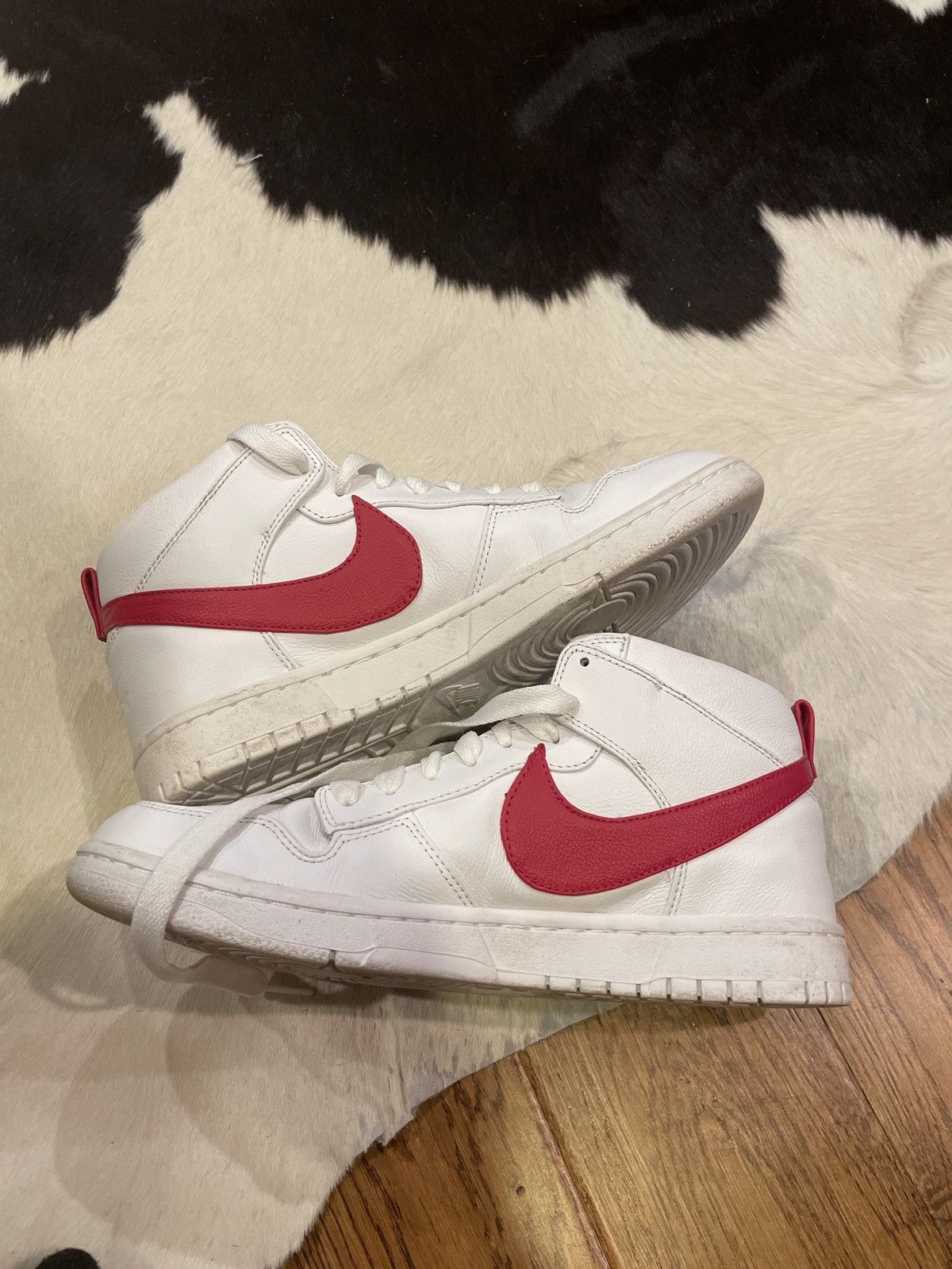 Nike RICCARDO TISCI X NIKELAB DUNK LUX CHUKKA 'WHITE RED' Size US 11 / EU 44 - 2 Thumbnail