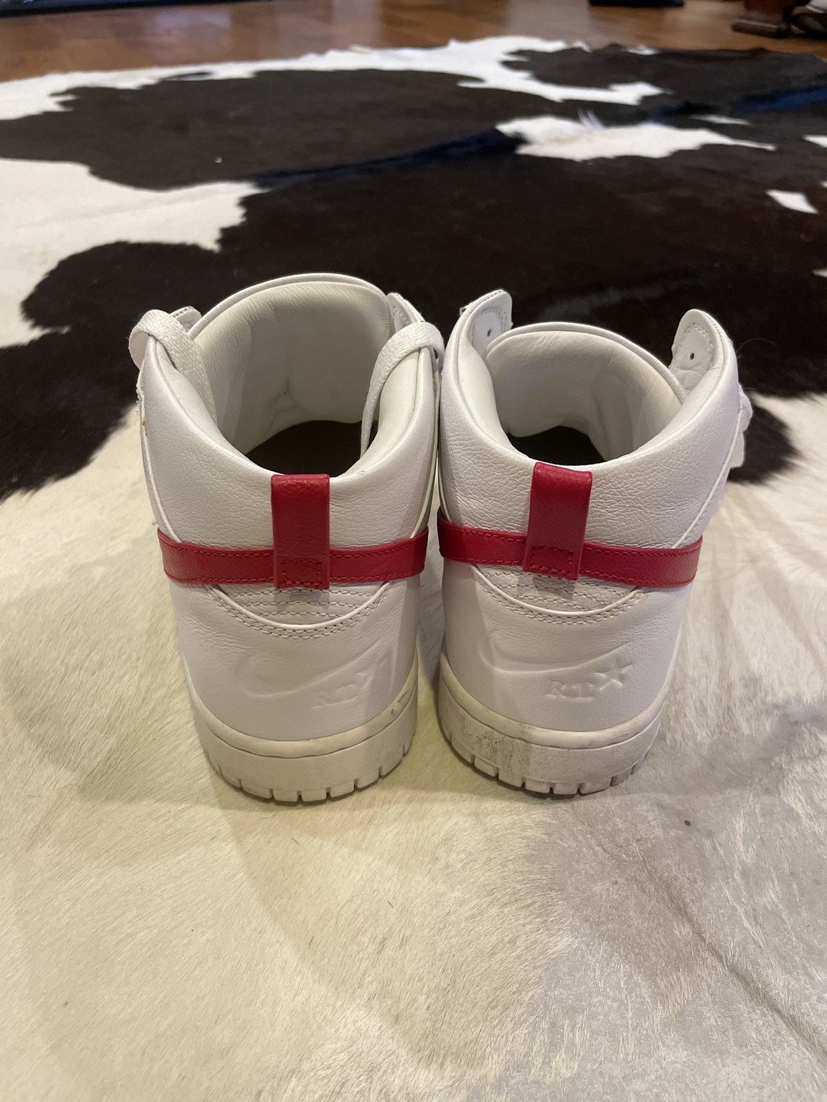 Nike RICCARDO TISCI X NIKELAB DUNK LUX CHUKKA 'WHITE RED' Size US 11 / EU 44 - 4 Thumbnail