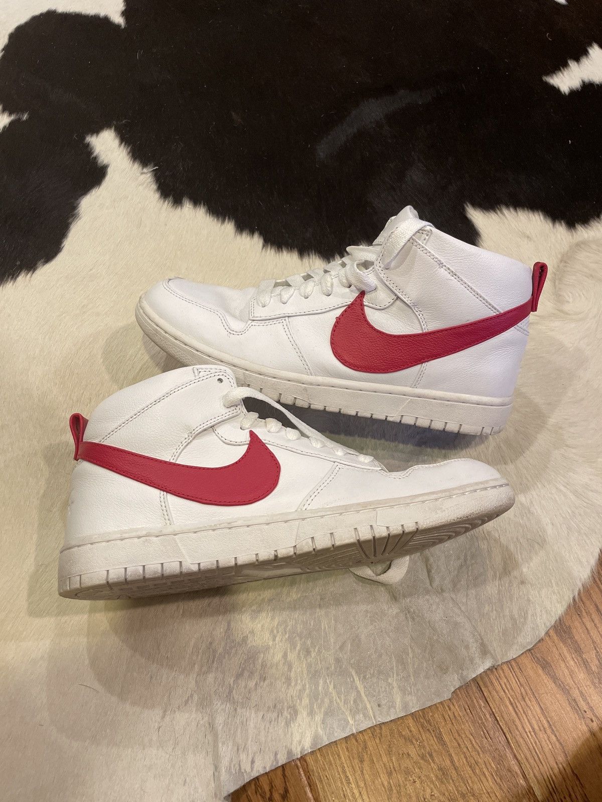 Nike RICCARDO TISCI X NIKELAB DUNK LUX CHUKKA 'WHITE RED' Size US 11 / EU 44 - 1 Thumbnail