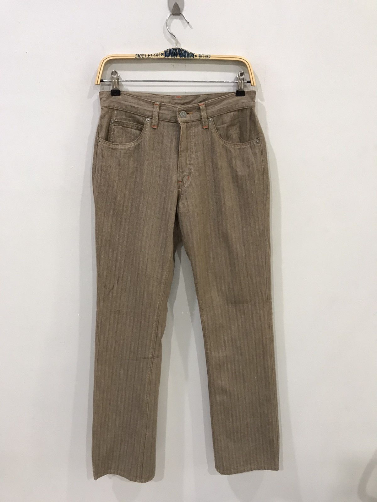Japanese Brand big smith Japan Vertical Stripe Fabric Pant Size US 29 - 1 Thumbnail