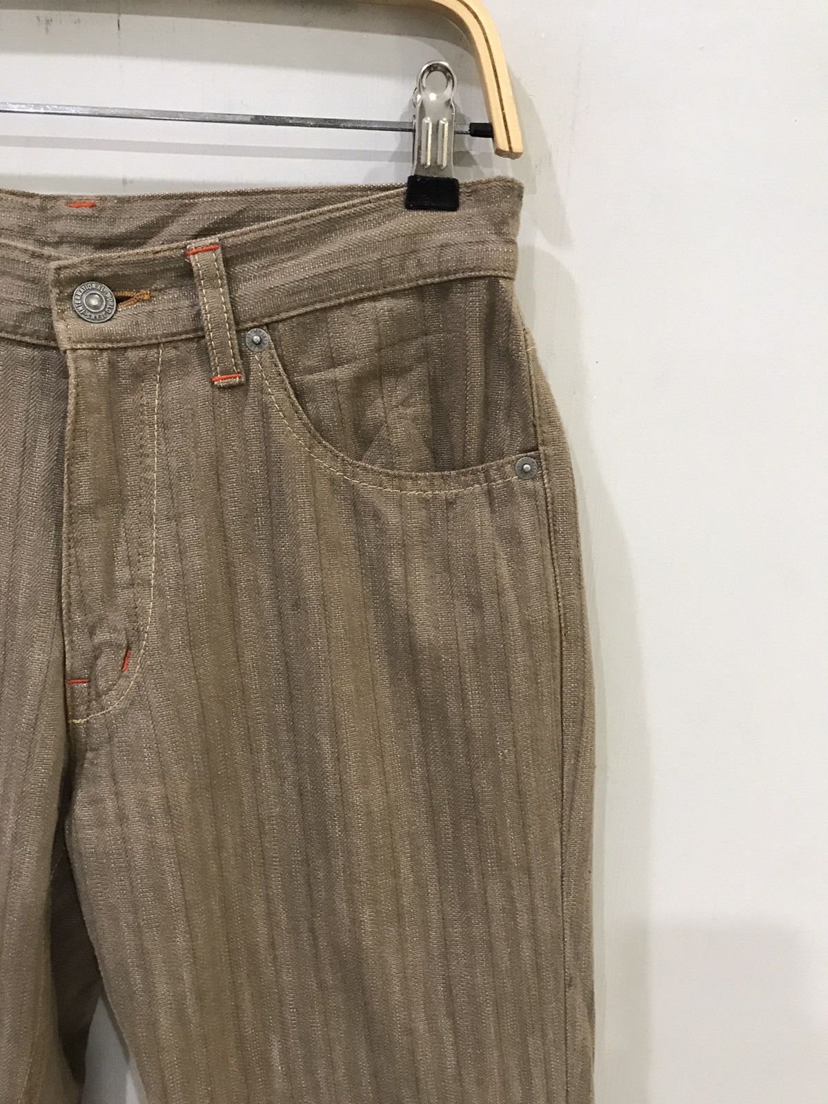 Japanese Brand big smith Japan Vertical Stripe Fabric Pant Size US 29 - 2 Thumbnail