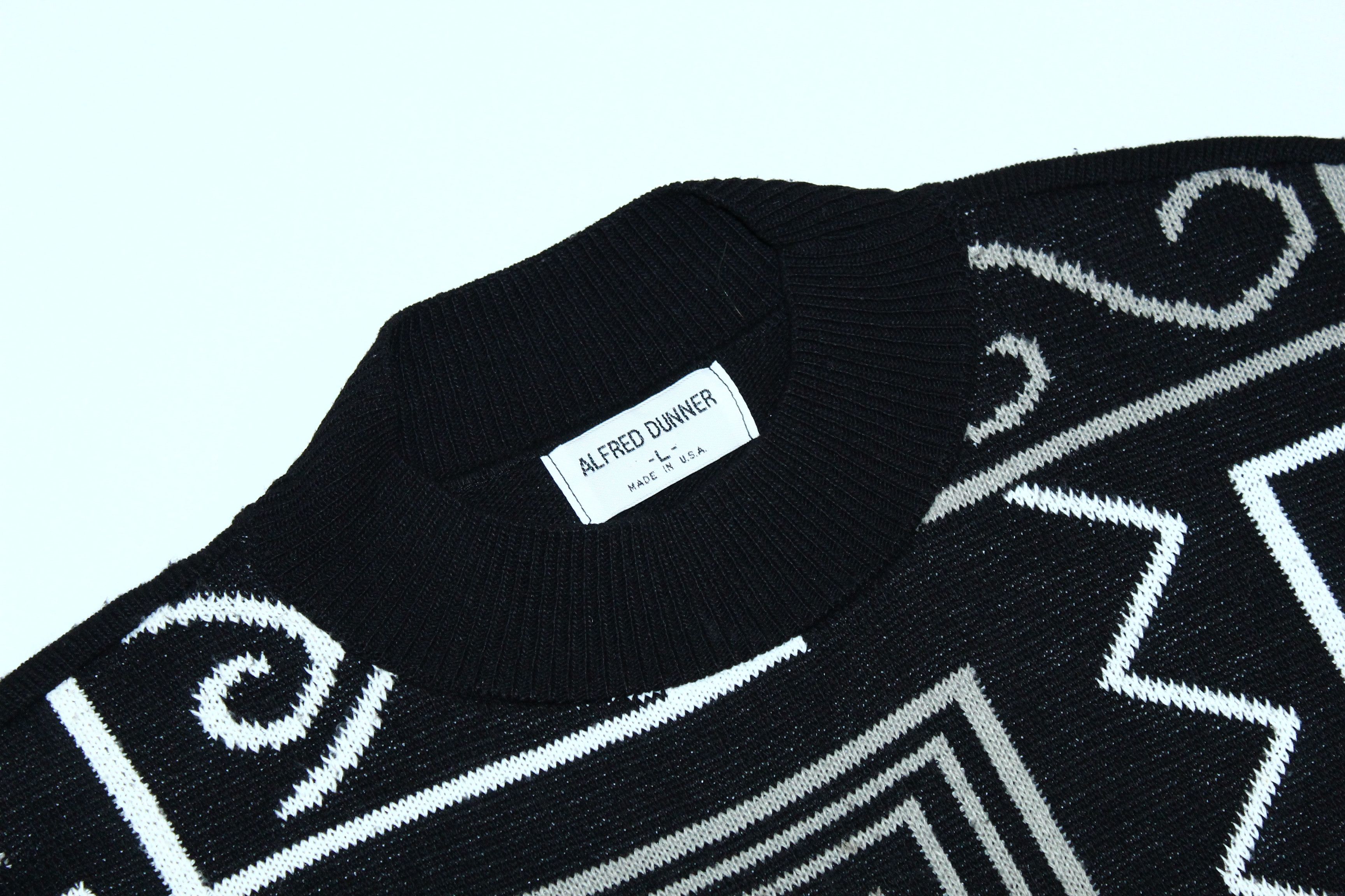 Vintage 🔥 VTG 🔥 Alfred Dunner Abstract Patter Knit Crew Sweater Size L / US 10 / IT 46 - 2 Thumbnail