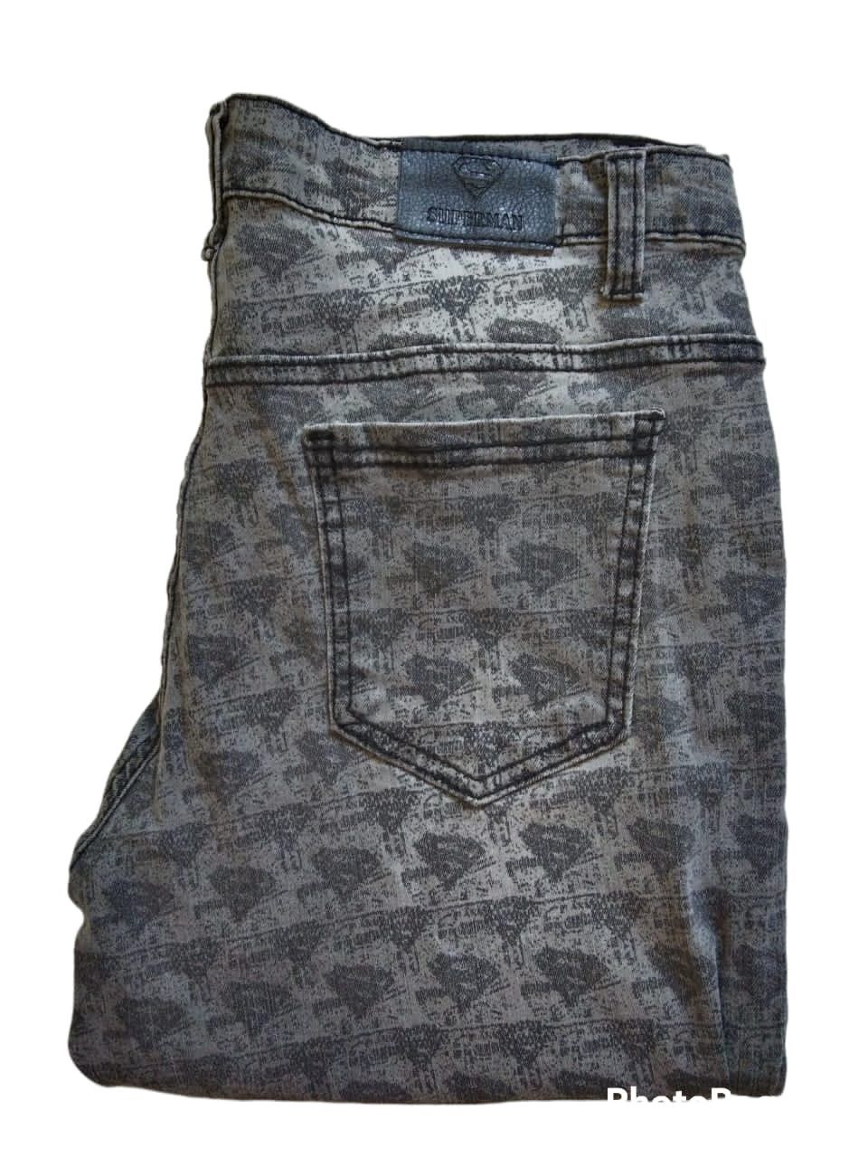 Vintage super man full print skinny fit