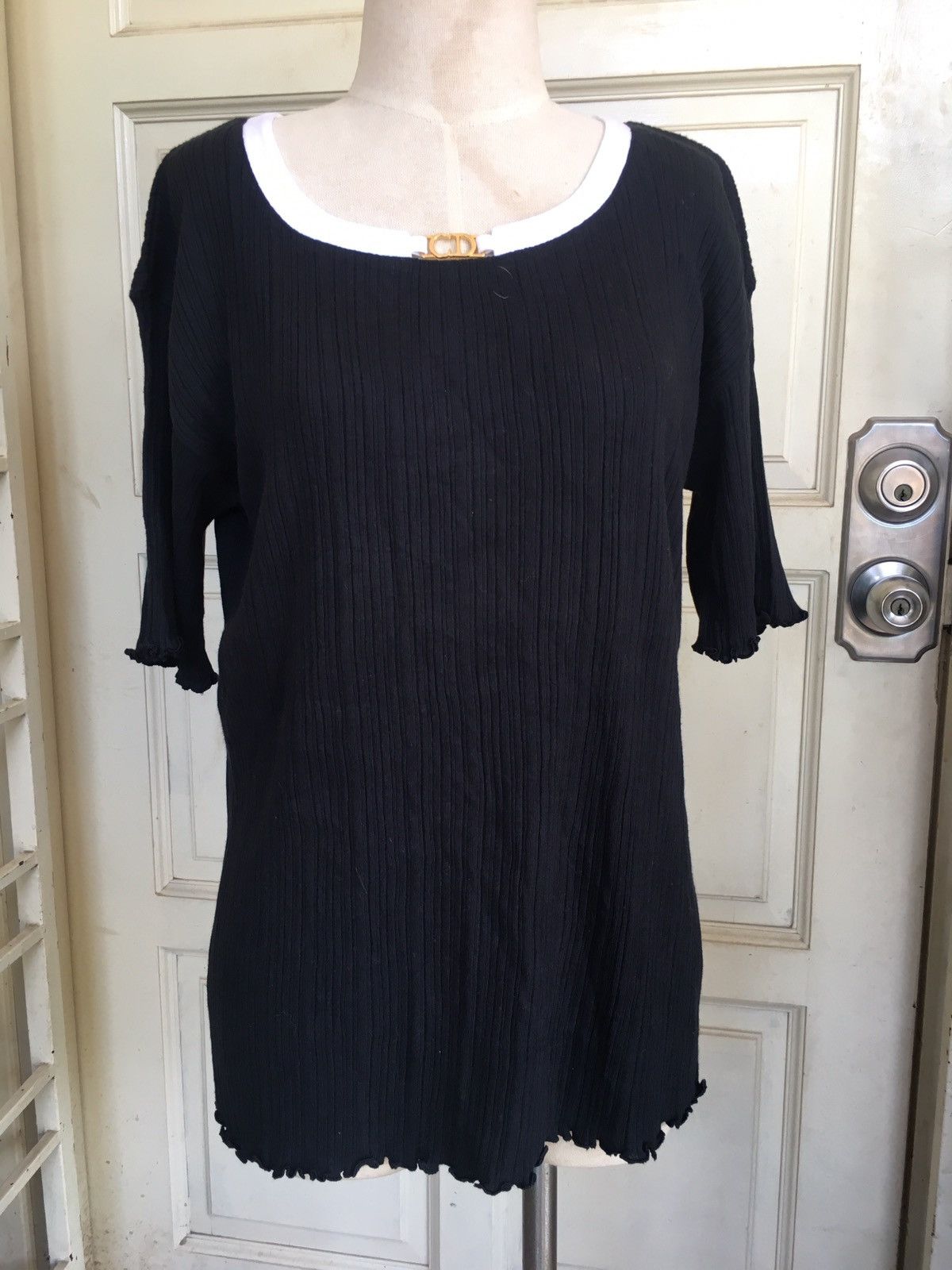 Dior × Vintage vintage christian dior sport black blouse Size M / US 6-8 / IT 42-44 - 1 Thumbnail