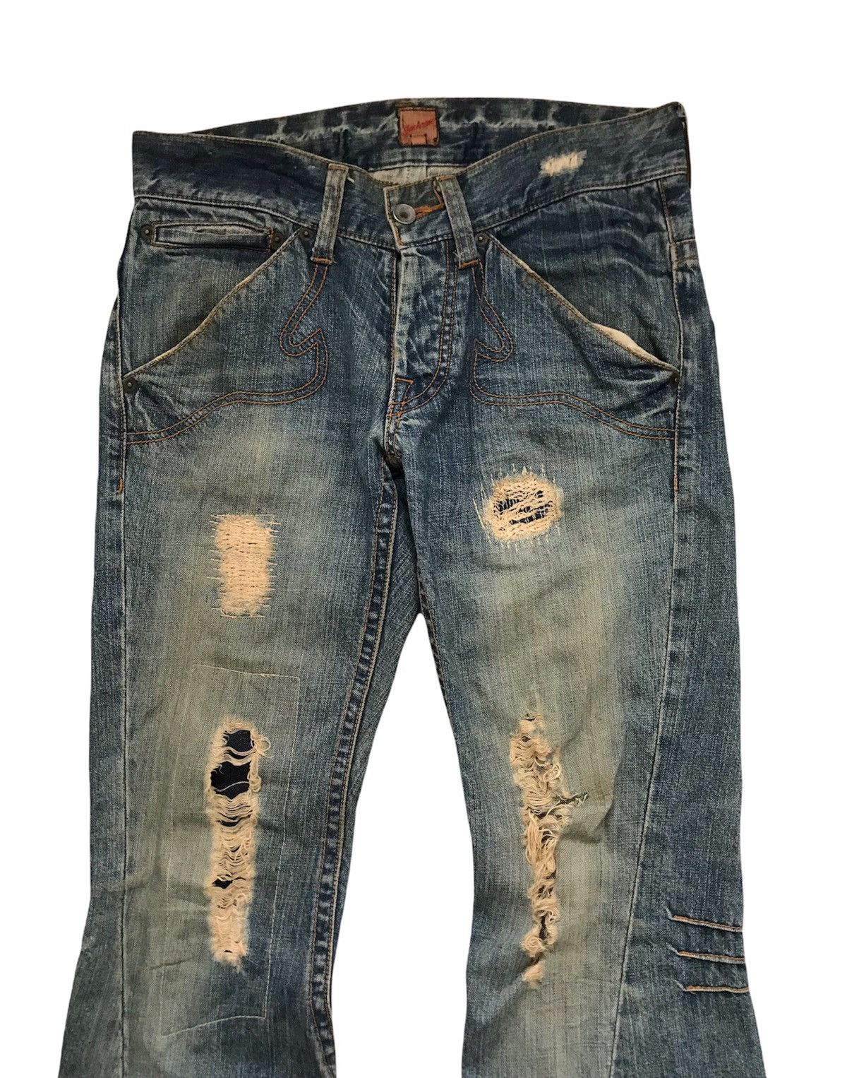 JACKROSE JACK ROSE FLARE DISTRESSED JEANS Size US 30 / EU 46 - 2 Thumbnail