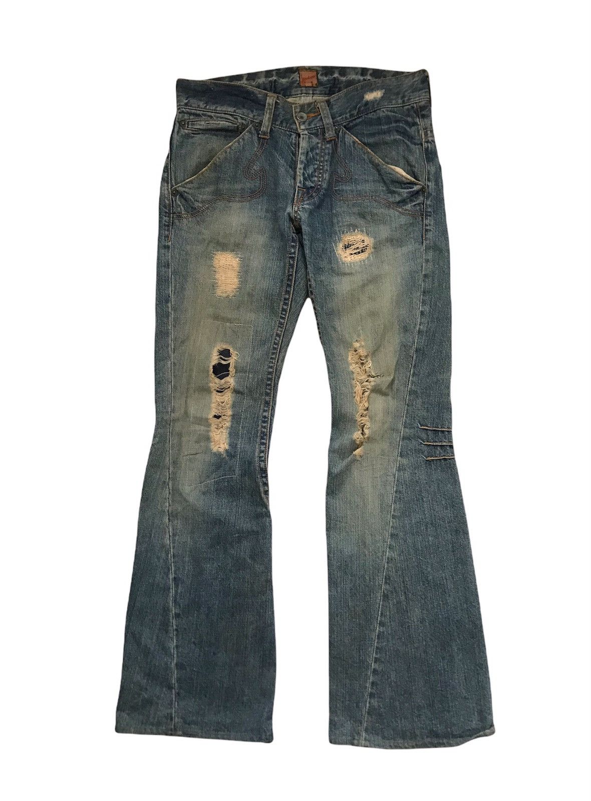 JACKROSE JACK ROSE distressed bootcut jeans | Grailed