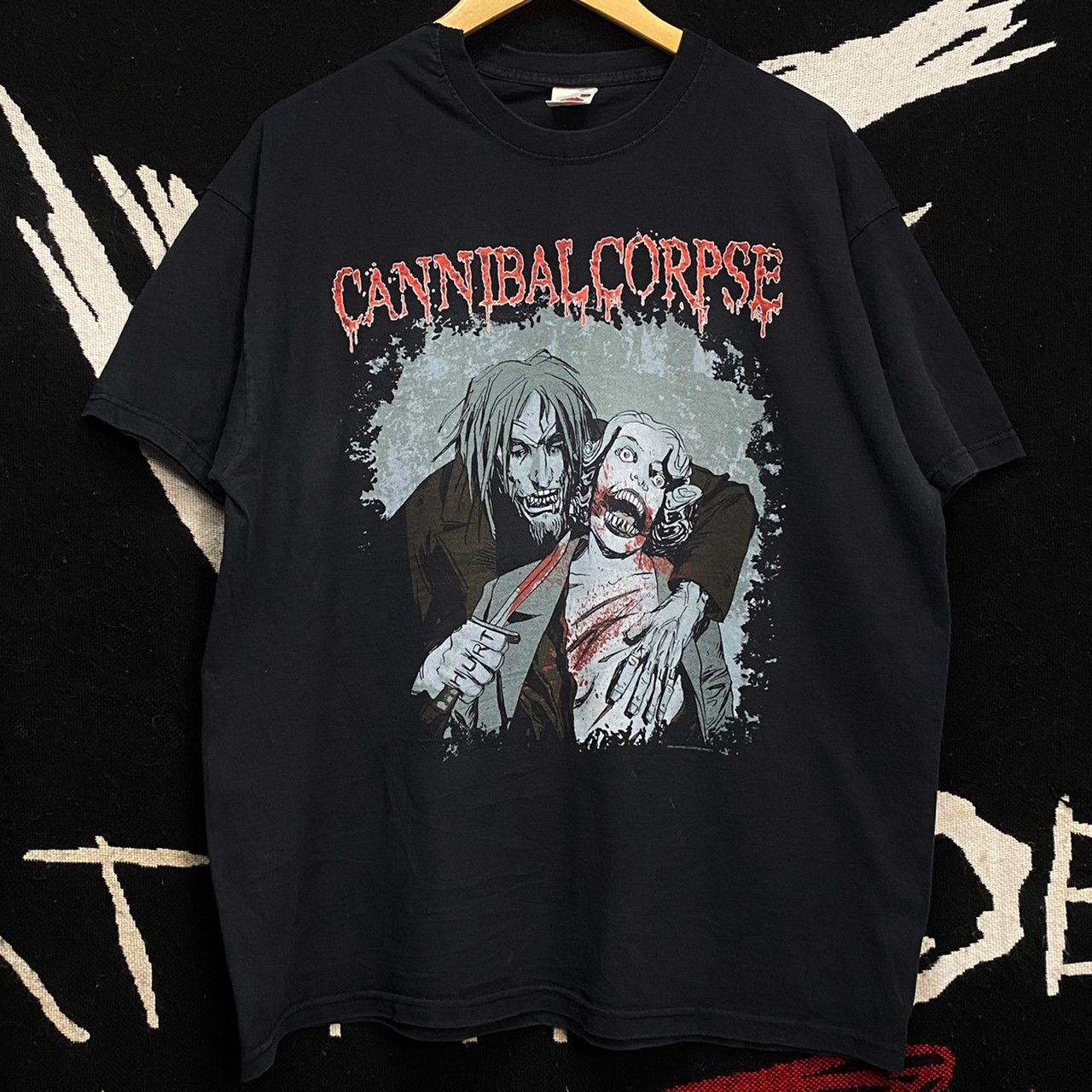 Gildan Cannibal Corpse Band T-shirt, Men's Size M (approx.) cotton black type Vintage Second Hand
