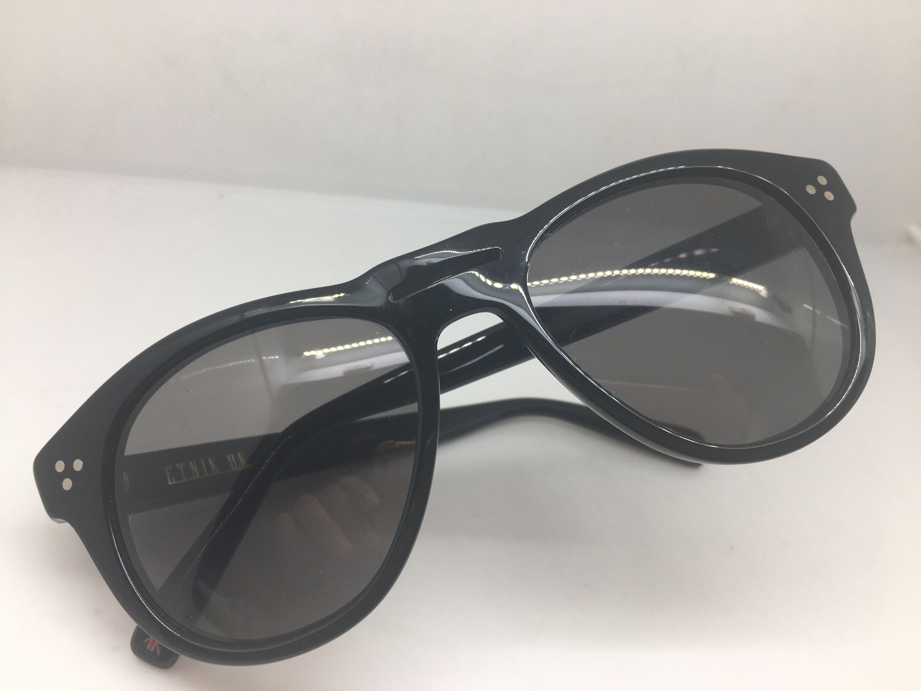 Vintage MOD CLASSIC IVY LEAGUE ARISTOCRAT HANDMADE SUNGLASSES BLACK Size ONE SIZE - 5 Thumbnail
