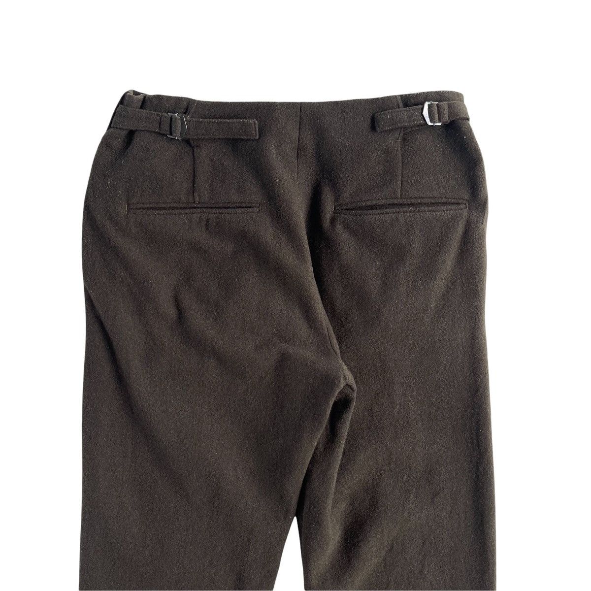Christophe Lemaire × Lemaire Lemaire Olive Wool Straight Cut Minimalist Pants Size US 28 / EU 44 - 4 Thumbnail