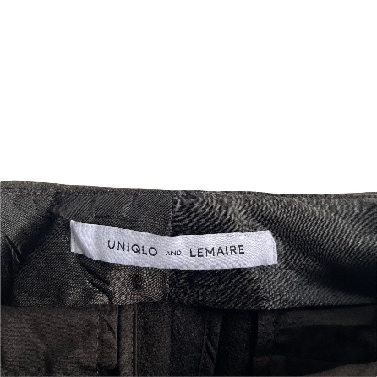 Christophe Lemaire × Lemaire Lemaire Olive Wool Straight Cut Minimalist Pants Size US 28 / EU 44 - 5 Thumbnail