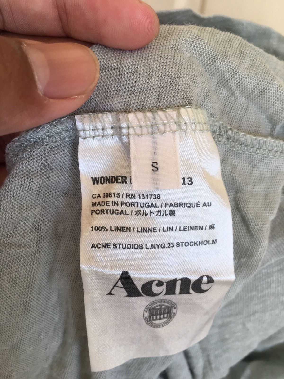 Acne Studios light green wonder linen paw13 Size S / US 4 / IT 40 - 6 Thumbnail