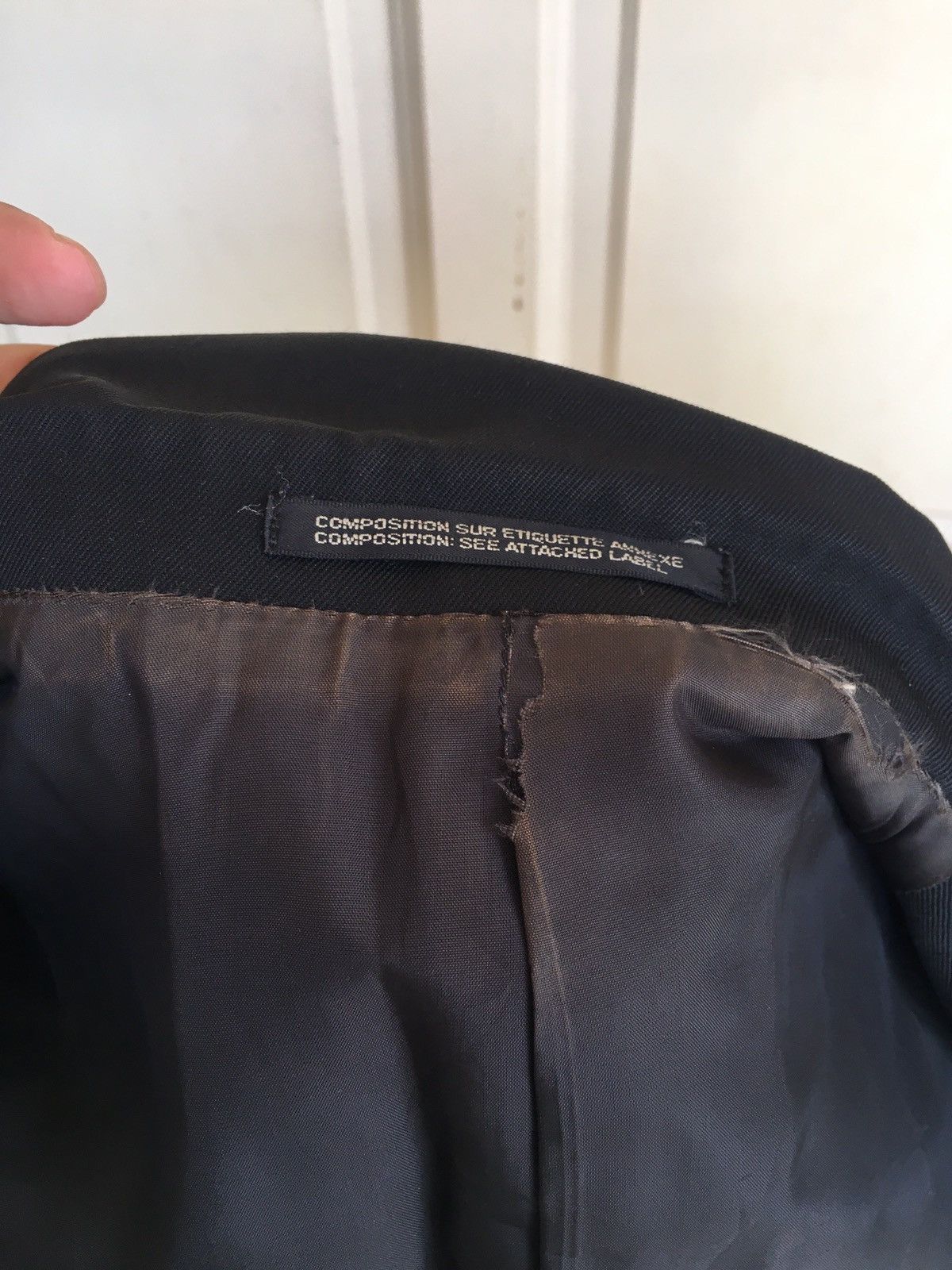 Yohji Yamamoto vintage 90s yohji yamamoto + noir black blazer Size S / US 4 / IT 40 - 6 Thumbnail