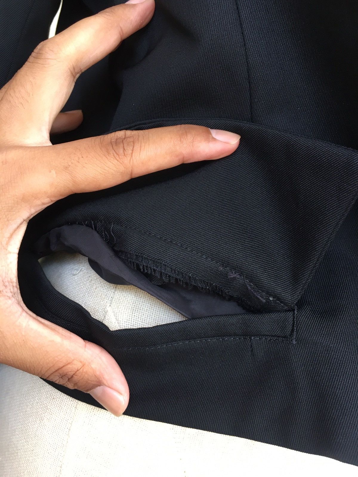 Yohji Yamamoto vintage 90s yohji yamamoto + noir black blazer Size S / US 4 / IT 40 - 5 Thumbnail