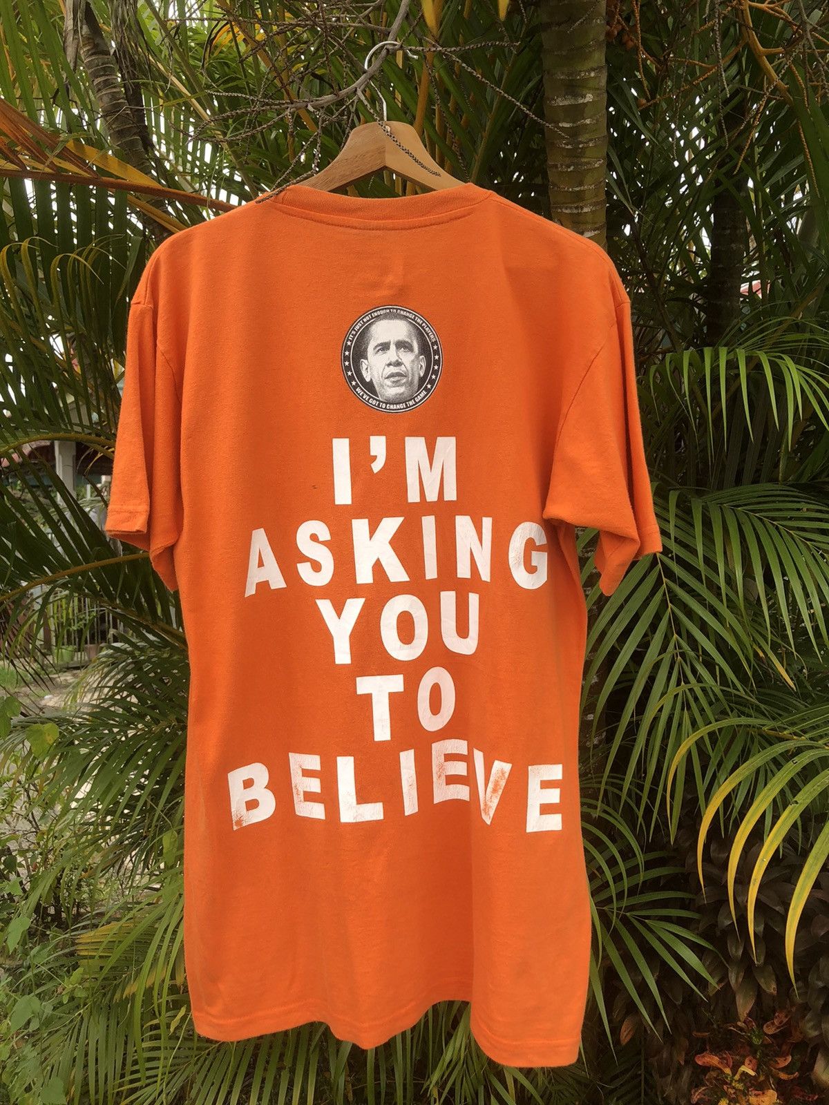 Rap Tees Rare🔥Vtg Barack Obama I’m Asking you to Believe T Shirt Size US XL / EU 56 / 4 - 3 Thumbnail