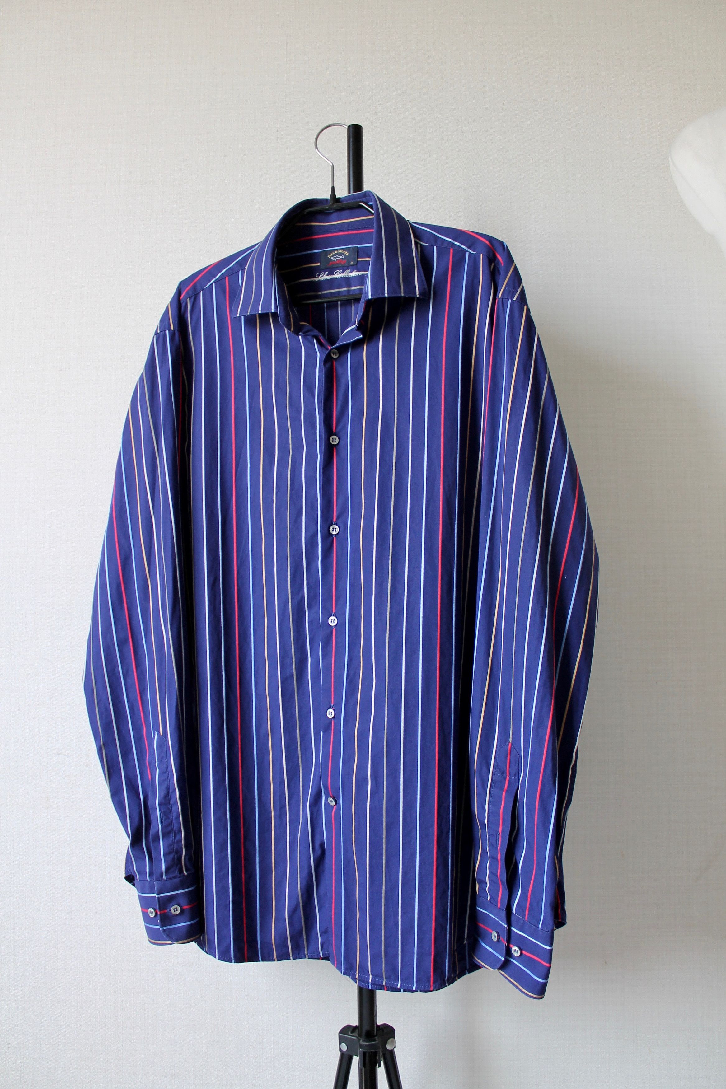 Paul & Shark Paul & Shark Silver Collection Striped Slim Fit Shirt Size US L / EU 52-54 / 3 - 1 Thumbnail