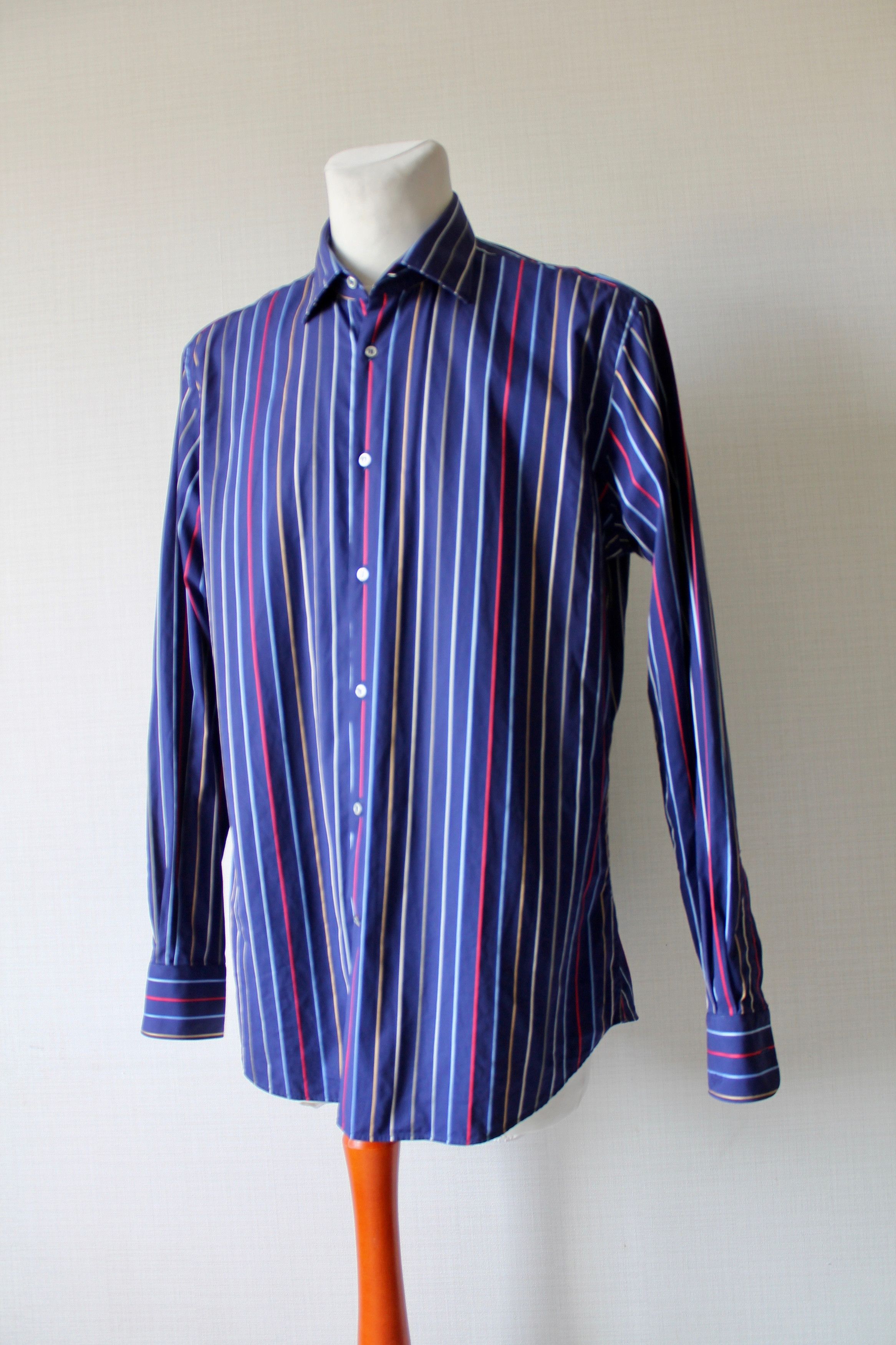 Paul & Shark Paul & Shark Silver Collection Striped Slim Fit Shirt Size US L / EU 52-54 / 3 - 11 Thumbnail