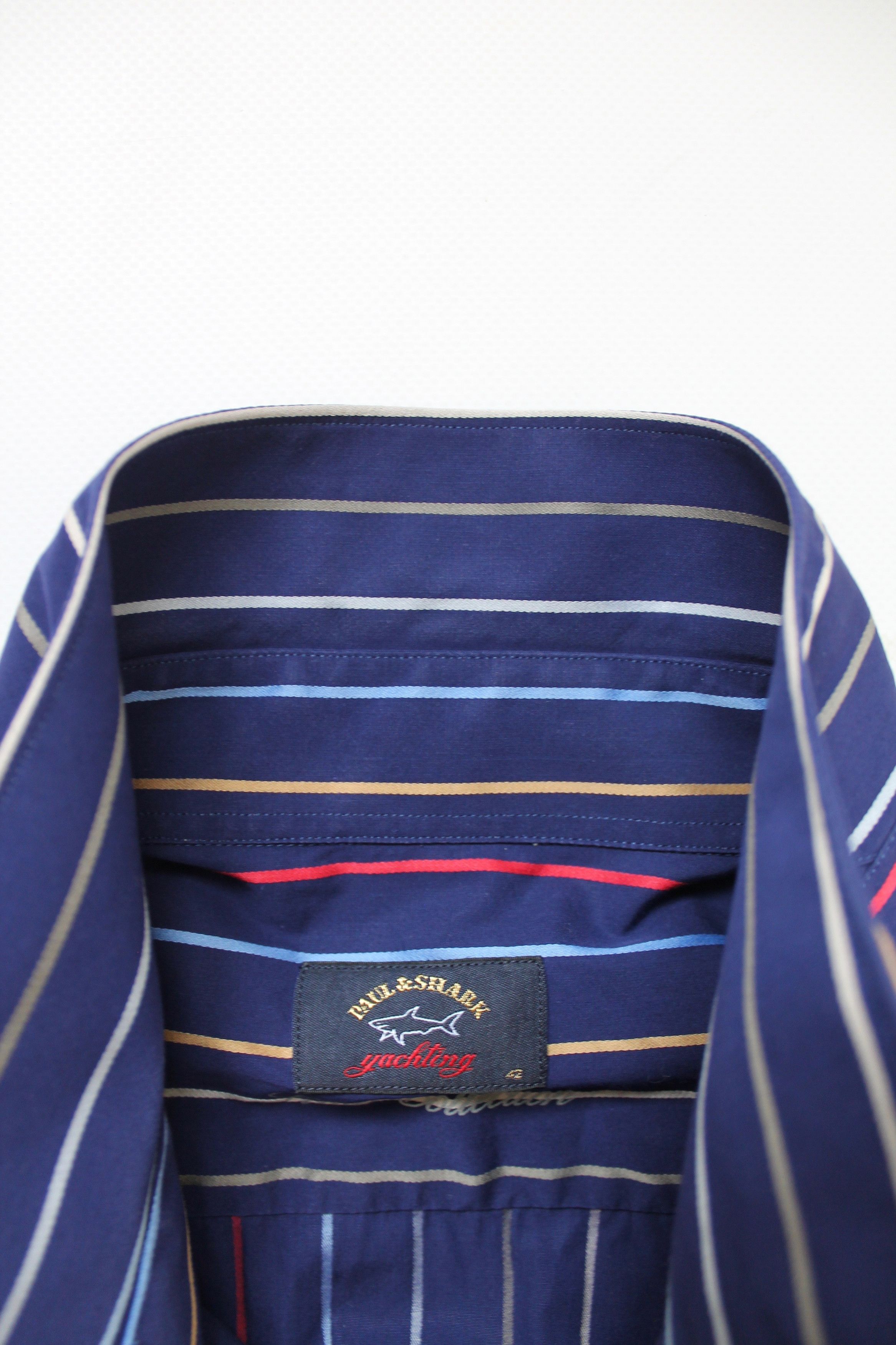 Paul & Shark Paul & Shark Silver Collection Striped Slim Fit Shirt Size US L / EU 52-54 / 3 - 5 Thumbnail