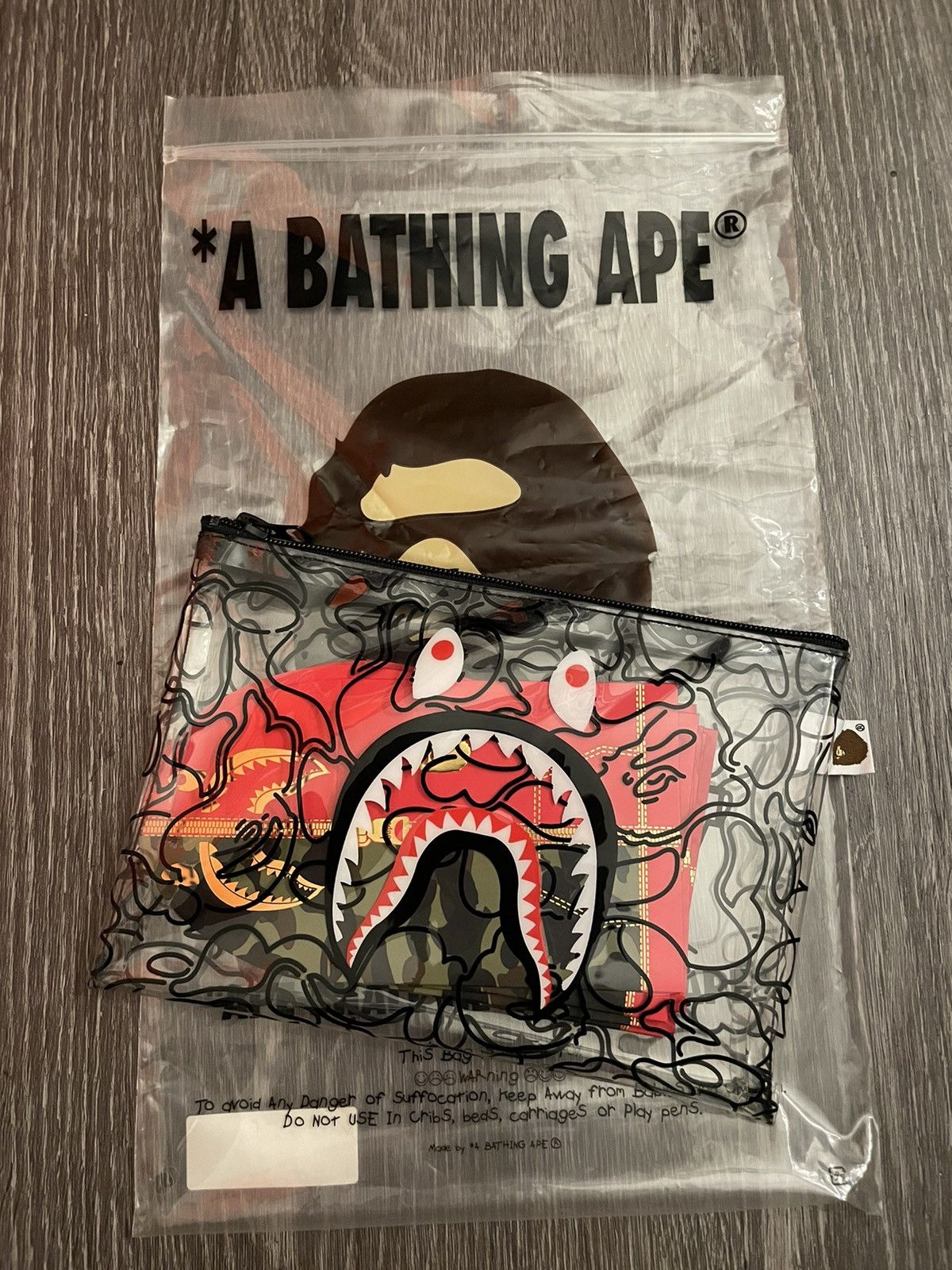Bape Bape Shark Line Camo accessories pouch with envelopes Size ONE SIZE - 1 Thumbnail