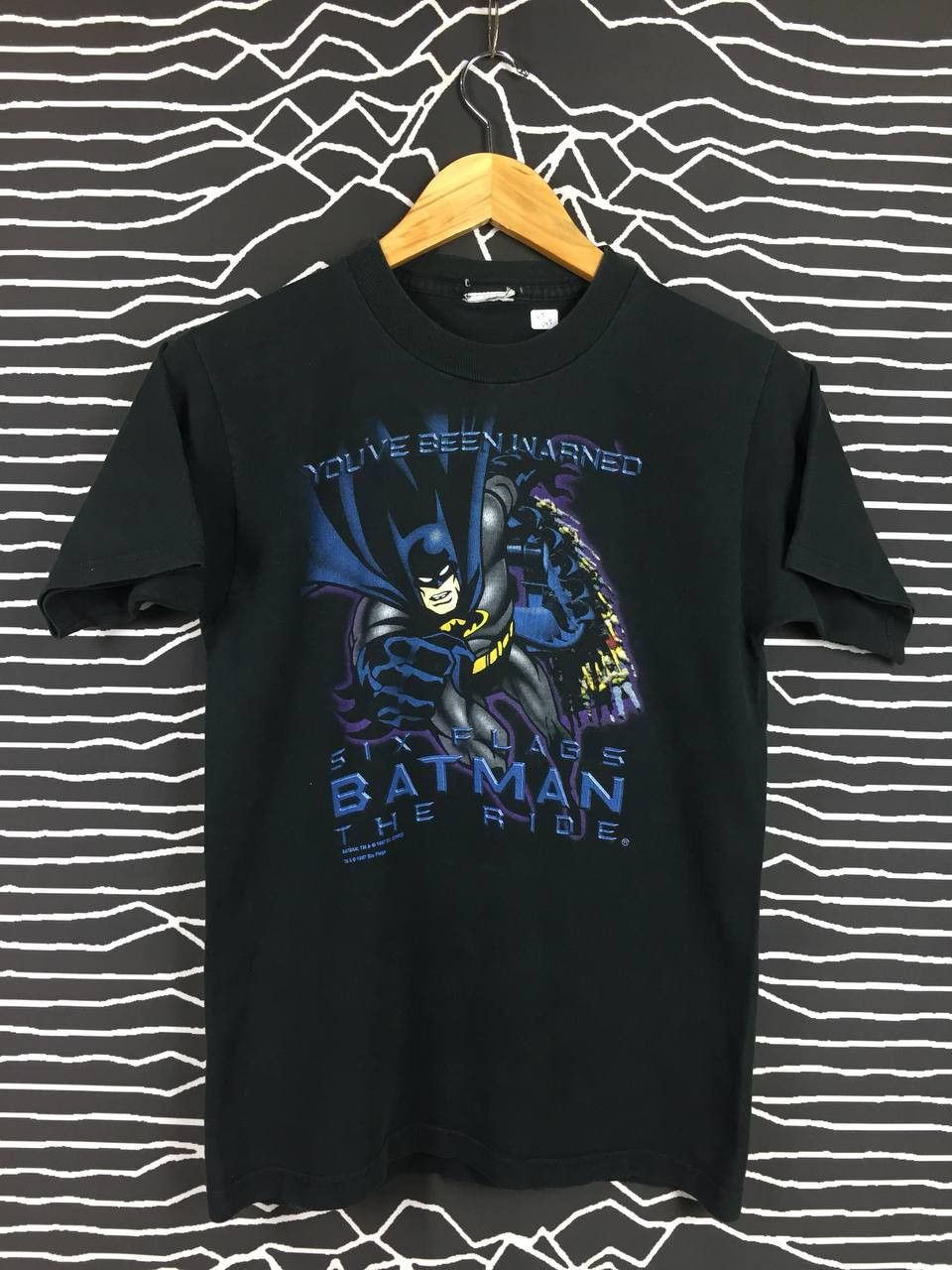 DC Comics Vtg 90s DC Comics x Six Flags Batman The Ride Tee Size US S / EU 44-46 / 1 - 1 Thumbnail