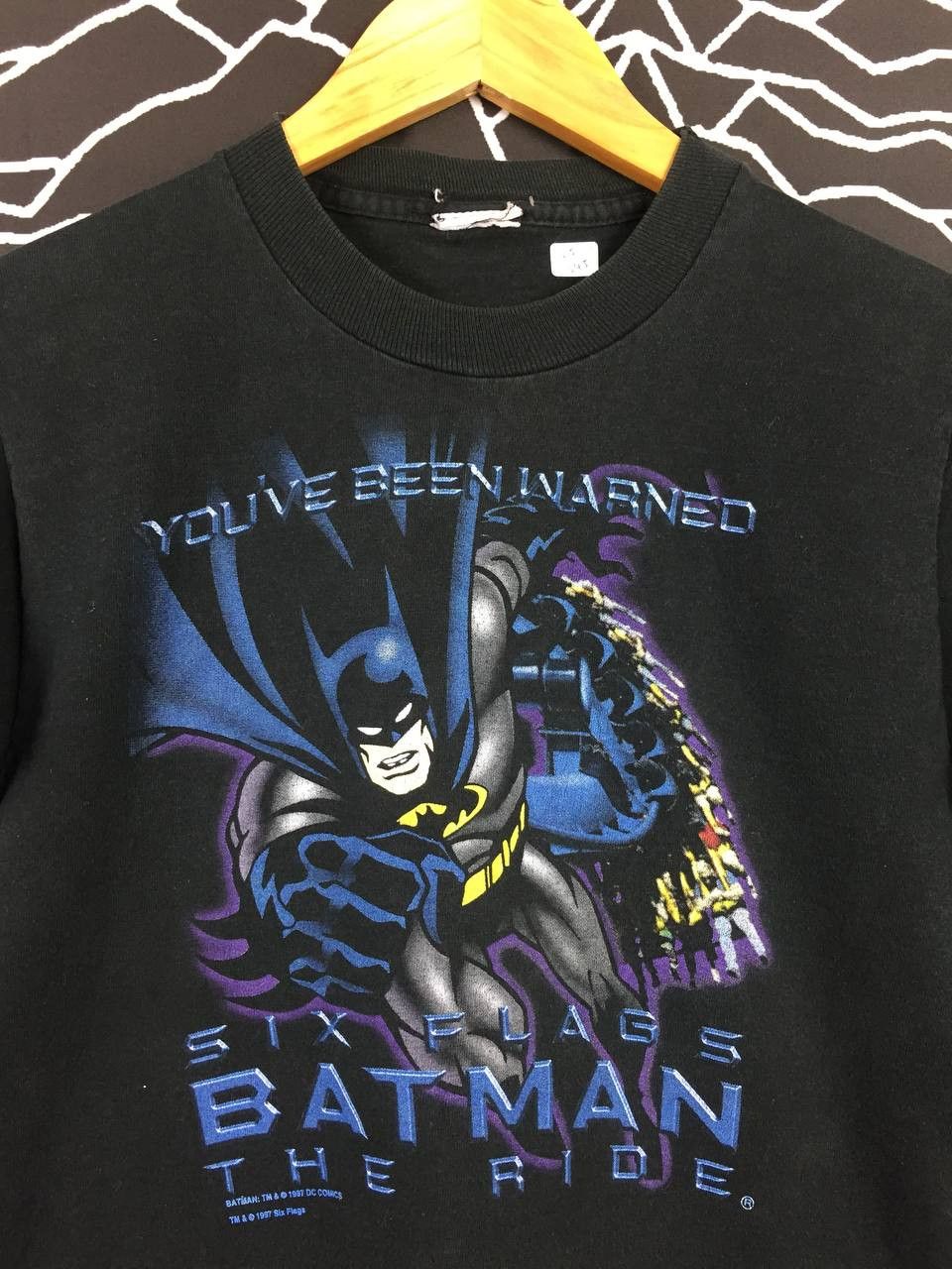 DC Comics Vtg 90s DC Comics x Six Flags Batman The Ride Tee Size US S / EU 44-46 / 1 - 4 Thumbnail