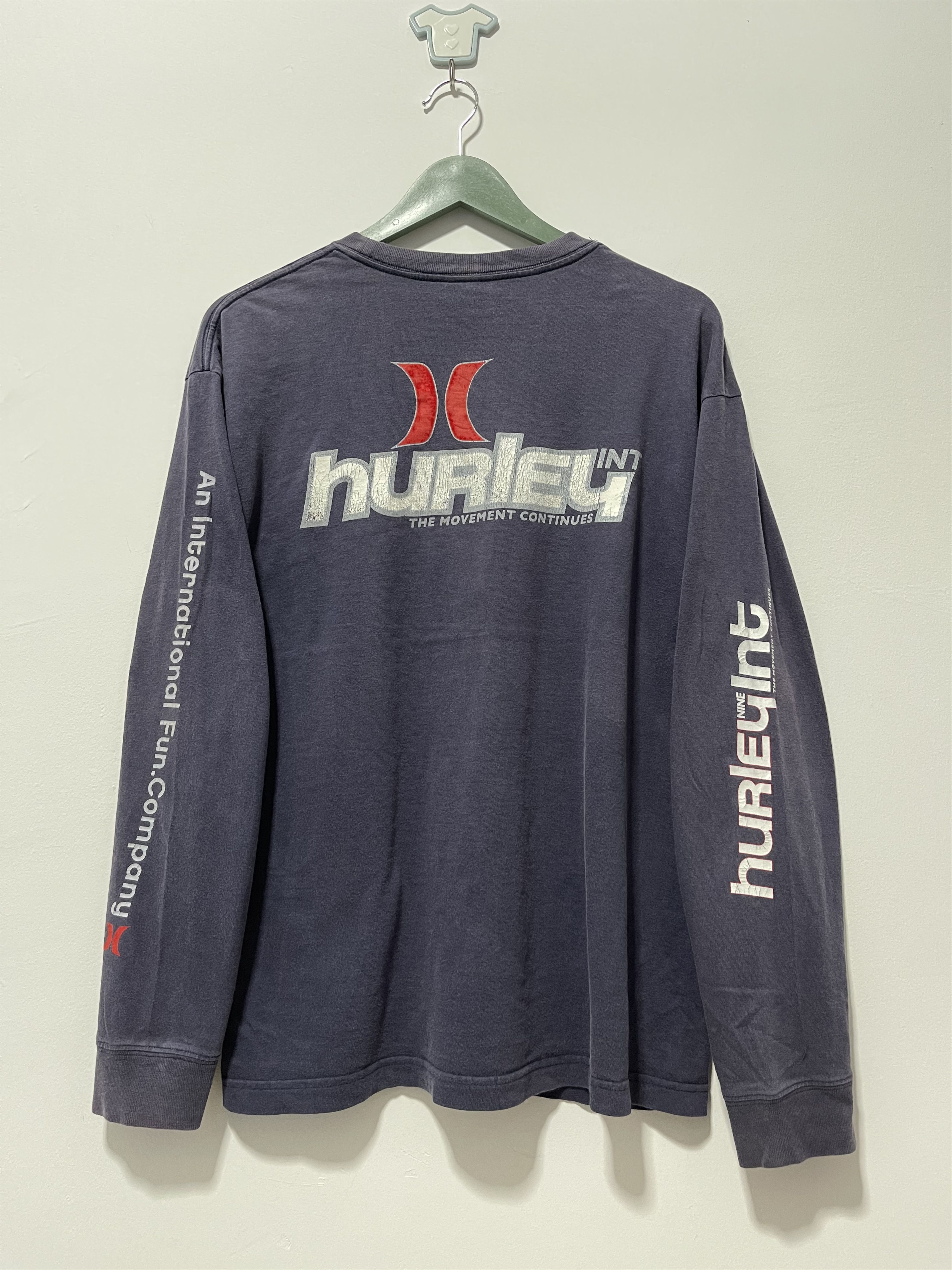 Vintage Hurley Spellout Logo Long Sleeve