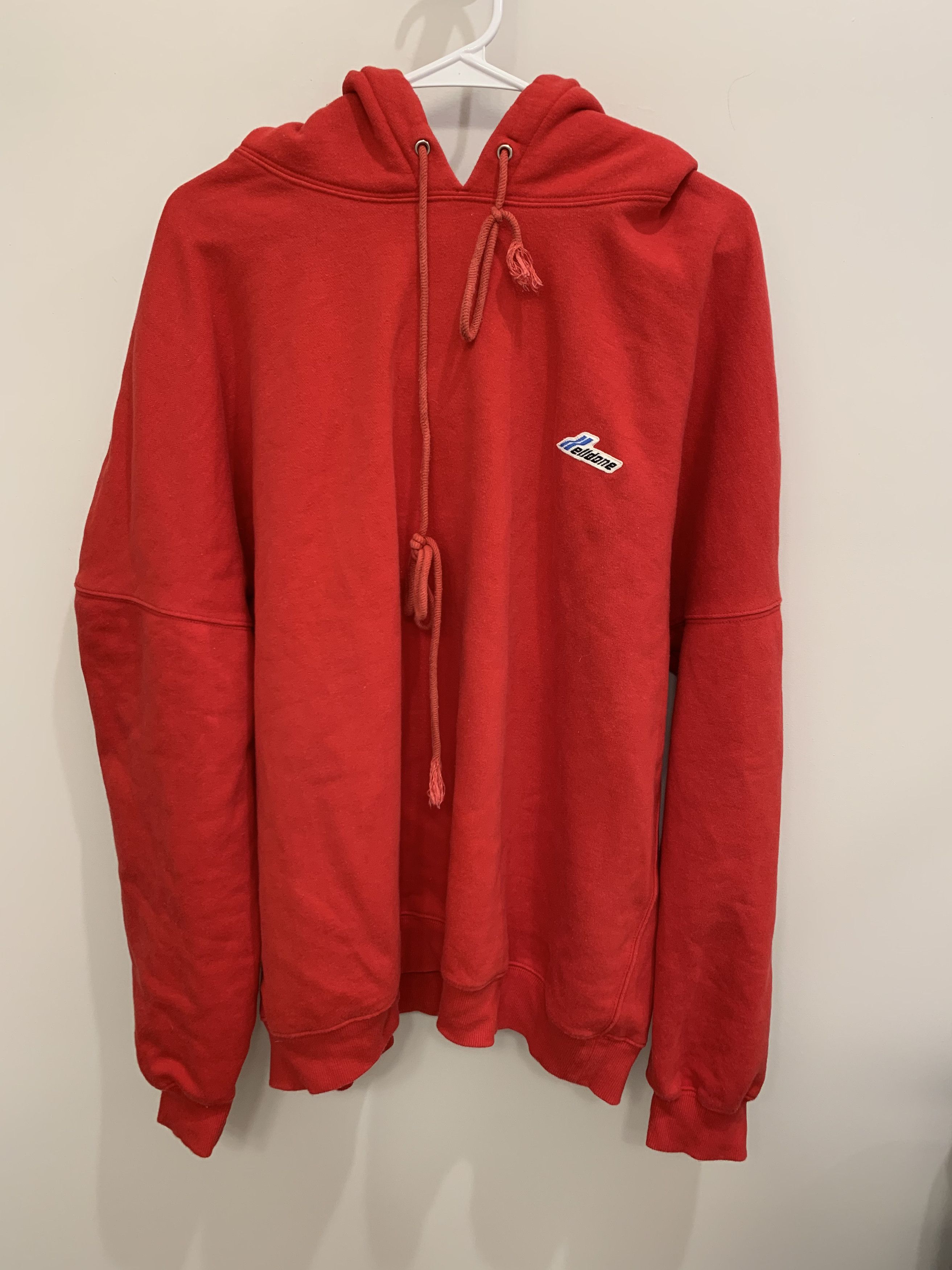 Red Embroidered Logo Hoodie