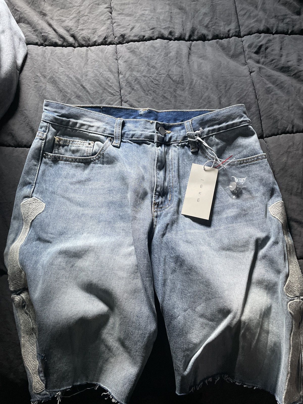 MNML MNML LA Skeleton Denim Shorts | Grailed