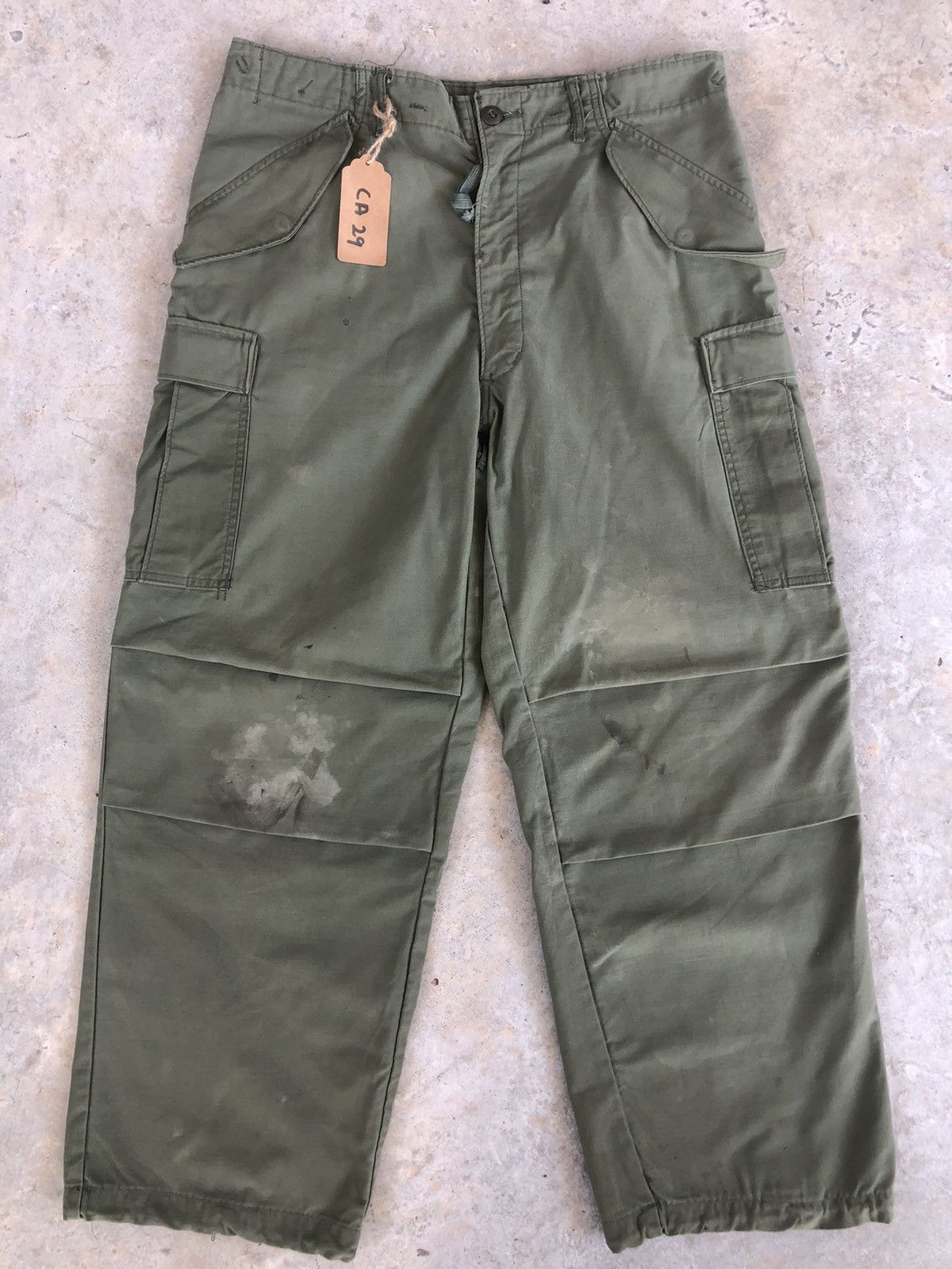 image of Made In USA x Military Vintage 70's Army Shade 107 Cargo Pants Tactical in Green, Men's (Size 35)