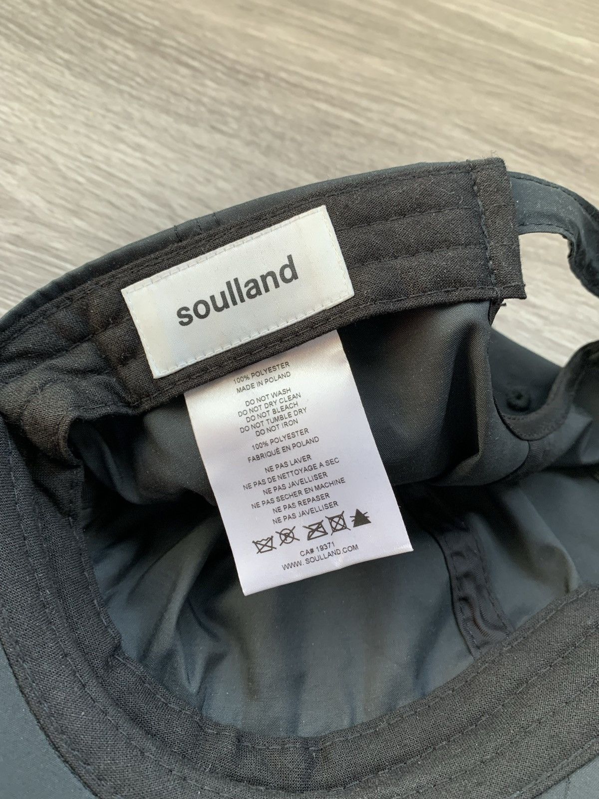 Soulland Soulland Black Nylon Bikers Strapback Hat Size ONE SIZE - 3 Thumbnail