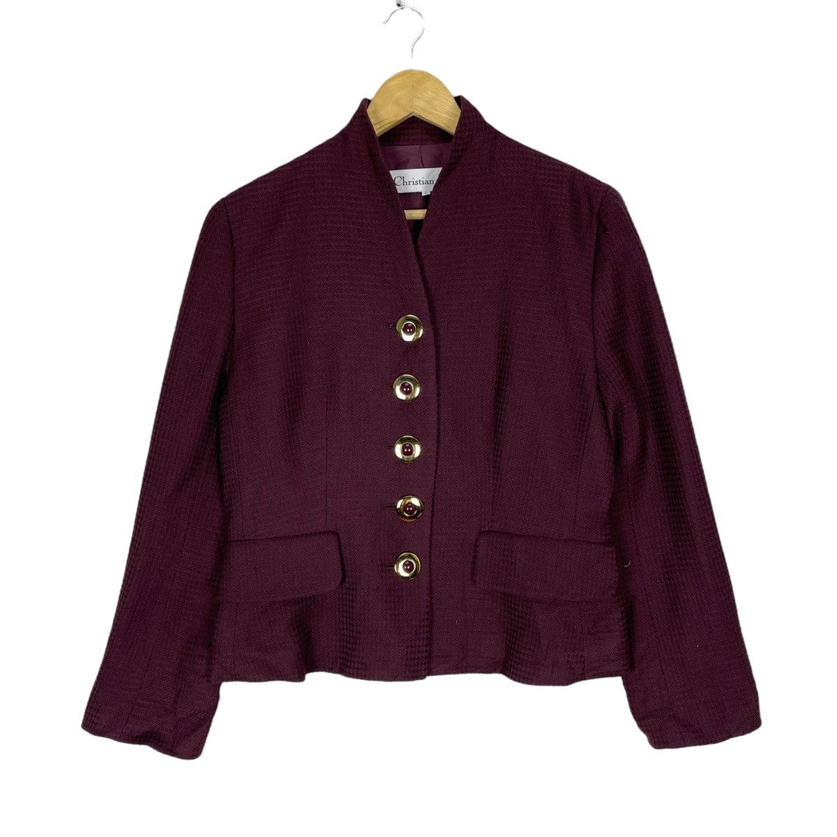 Christian Dior Monsieur 🌟CHRISTIAN DIOR CROPPED BUTTON JACKET Size L / US 10 / IT 46 - 1 Thumbnail