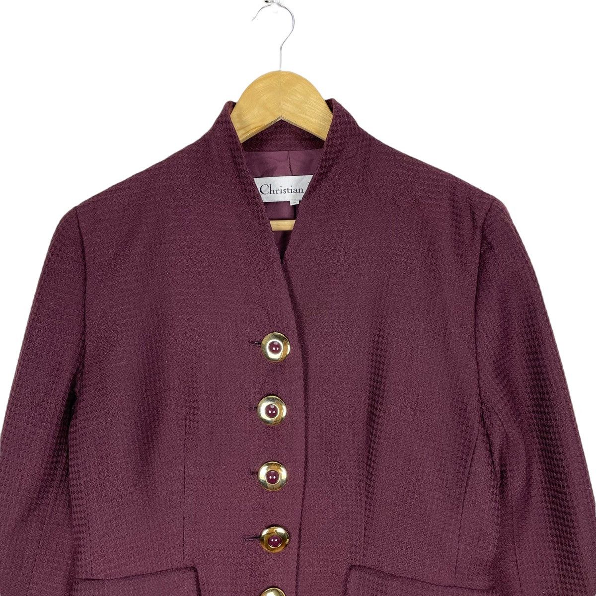 Christian Dior Monsieur 🌟CHRISTIAN DIOR CROPPED BUTTON JACKET Size L / US 10 / IT 46 - 2 Thumbnail