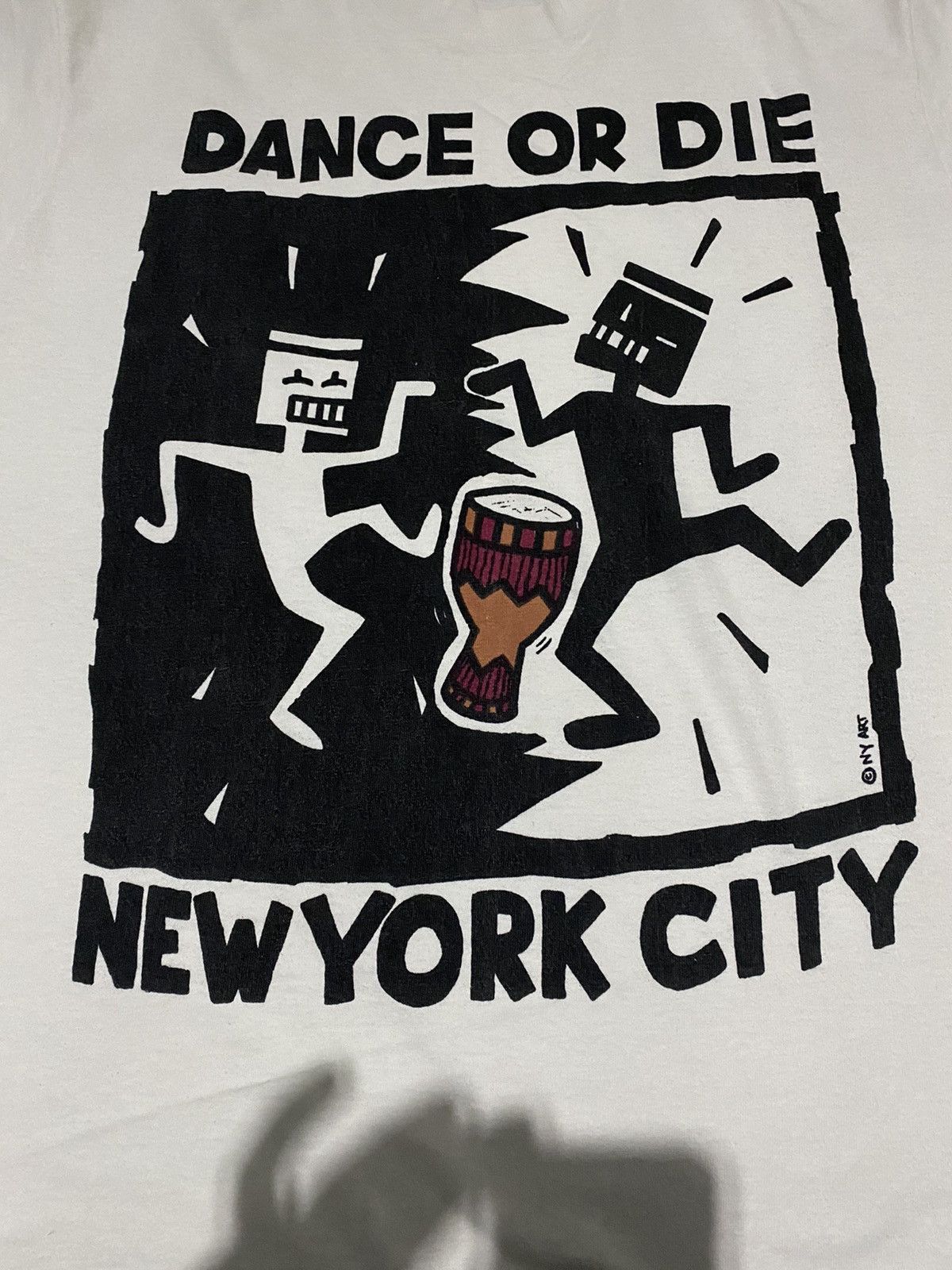 Keith Haring × Vintage Vintage 90s Dance Or Die New York City - Keith Haring Style Size US L / EU 52-54 / 3 - 2 Thumbnail