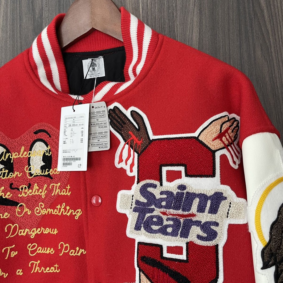 DENIM TEARS Saint Michael x Denim Tears Stadium Jacket Red