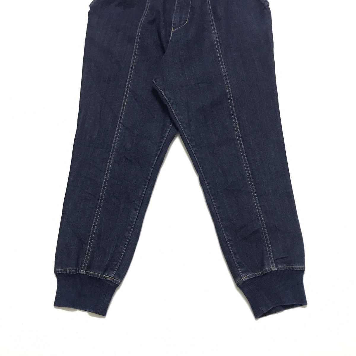 Mercibeaucoup Drop Crotch Middle Seam Baggy Denim Pants
