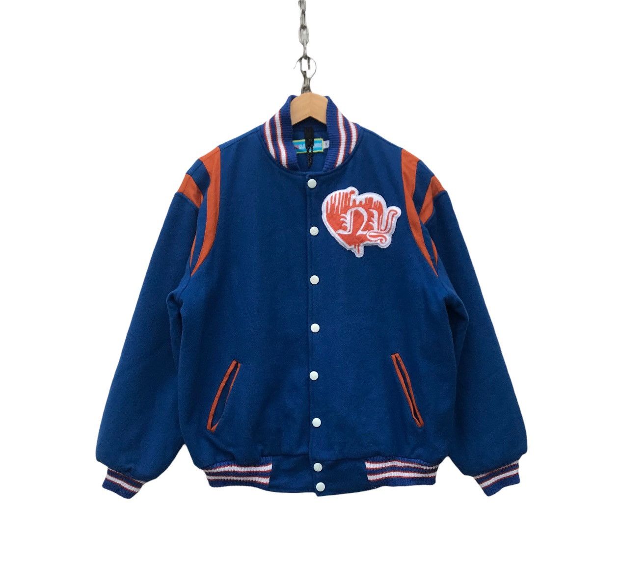 Japanese Brand Ezra Wine Streetwear Varsity Jacket Size US L / EU 52-54 / 3 - 1 Thumbnail
