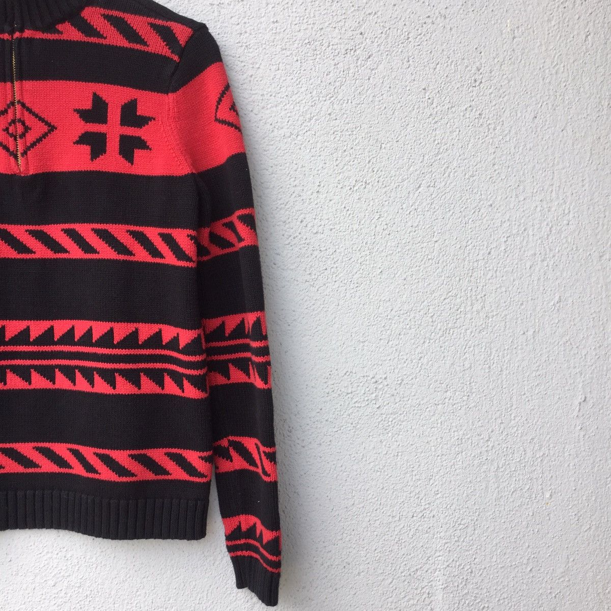 Aran Isles Knitwear Chaps Knit Pullover Sweater Half Zip Navajo Style Size US S / EU 44-46 / 1 - 5 Thumbnail
