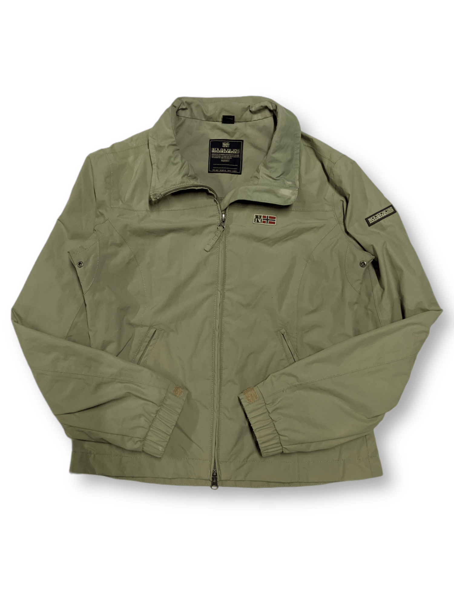 image of Napapijri Winbreaker Jacket in Soft Green, Women's (Size Small)