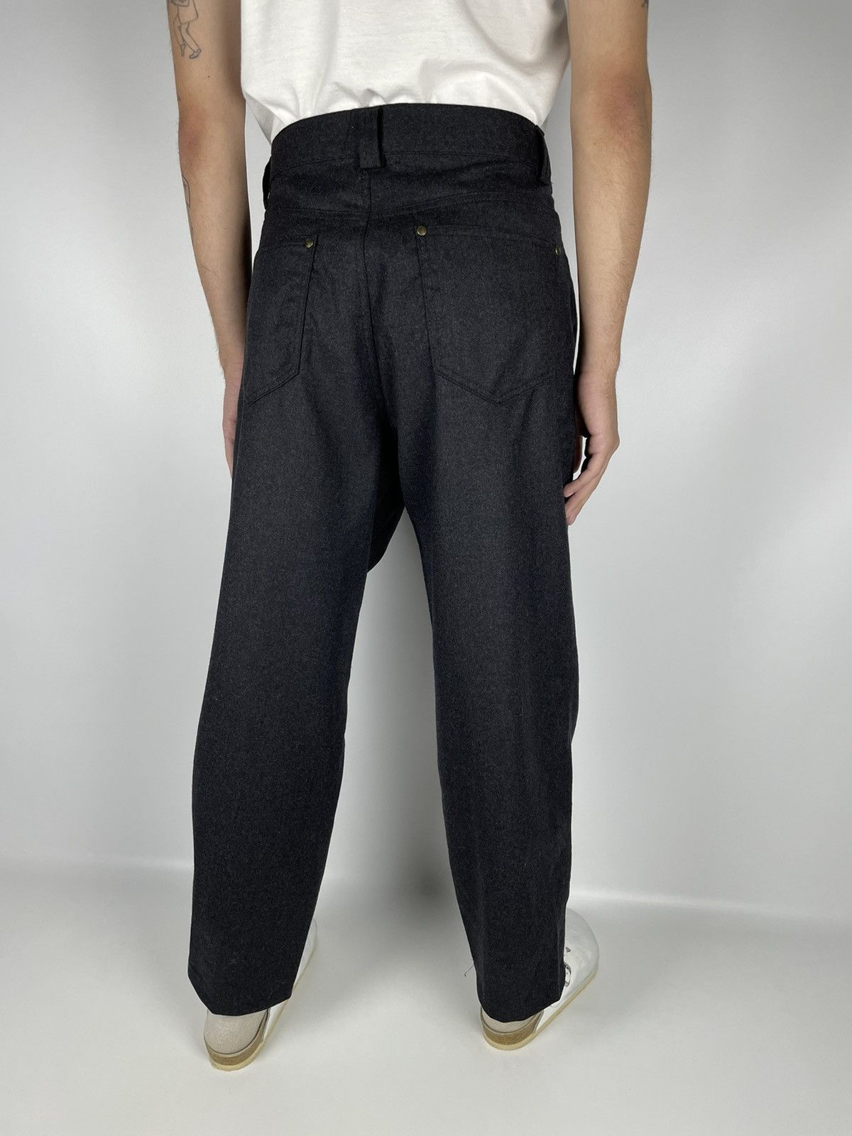 Versace × Vintage Vintage 90s Versace Classic V2 Wool Pants Size US 36 / EU 52 - 2 Thumbnail