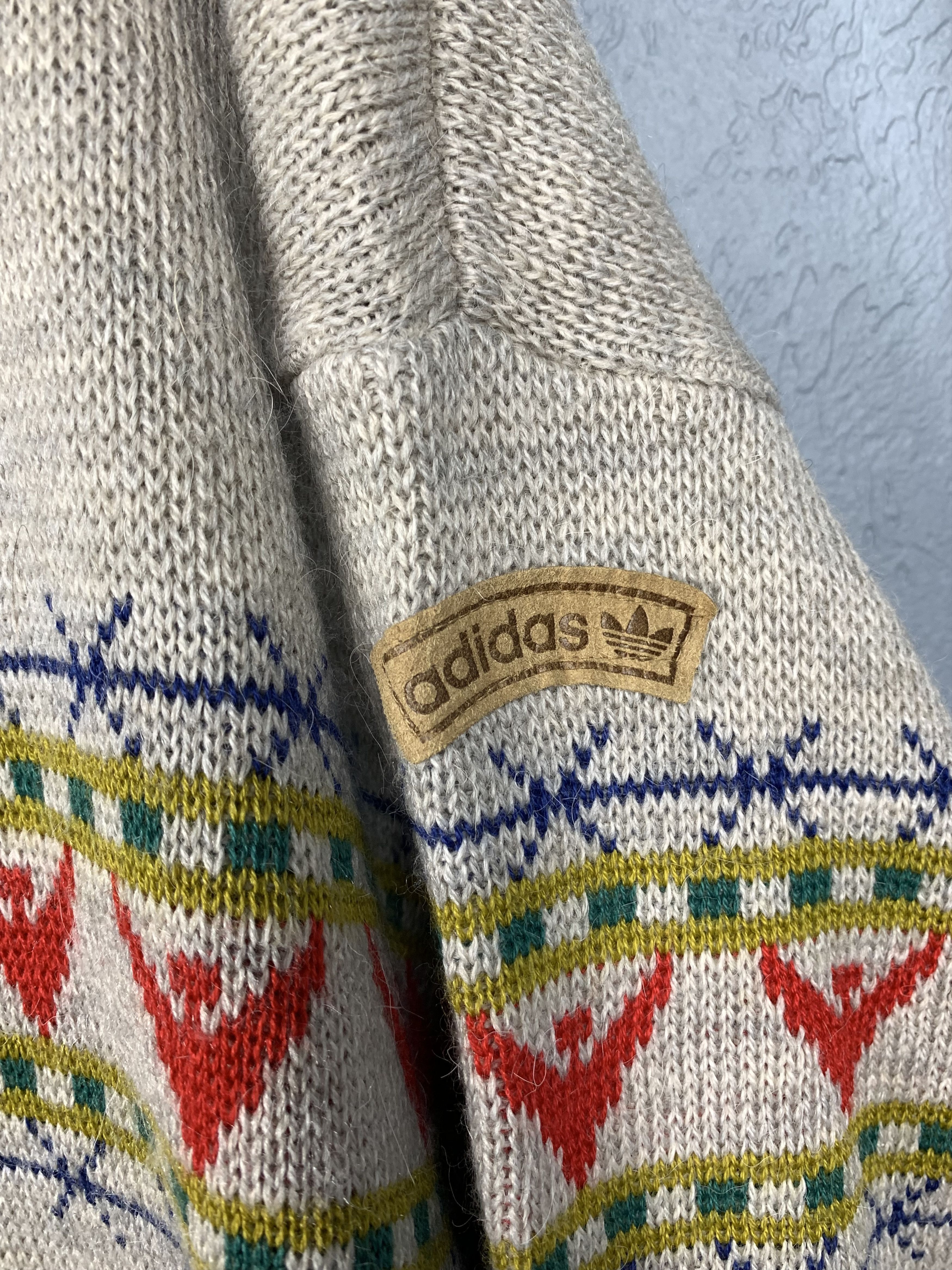 Adidas Adidas 90s Vintage Wool Knit Sweater Size US M / EU 48-50 / 2 - 3 Thumbnail