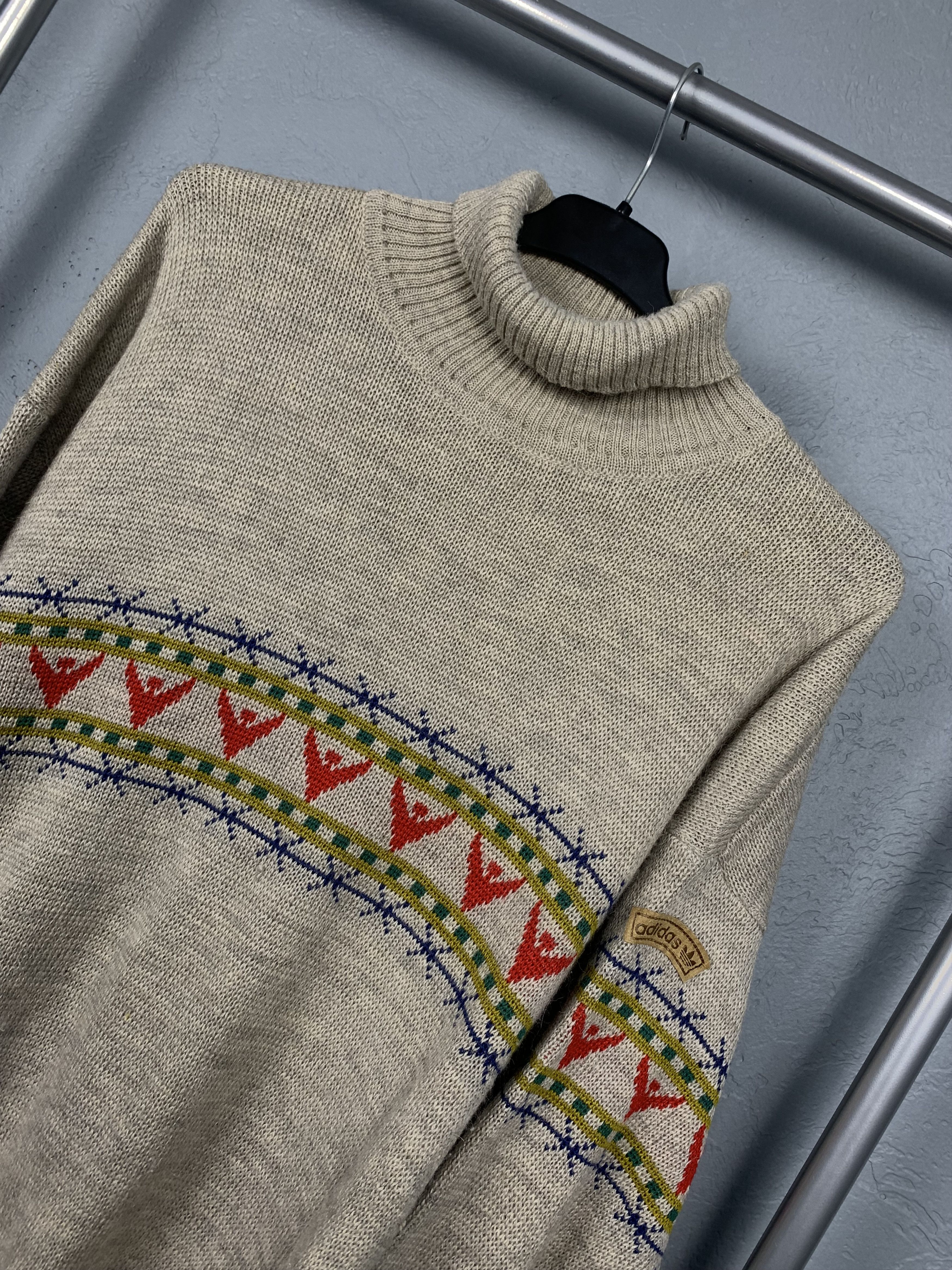 Adidas Adidas 90s Vintage Wool Knit Sweater Size US M / EU 48-50 / 2 - 2 Thumbnail
