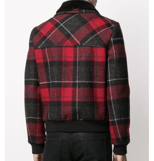 Saint Laurent Paris Saint Laurent Checkered Shearling Jacket in Medium Size US M / EU 48-50 / 2 - 4 Thumbnail