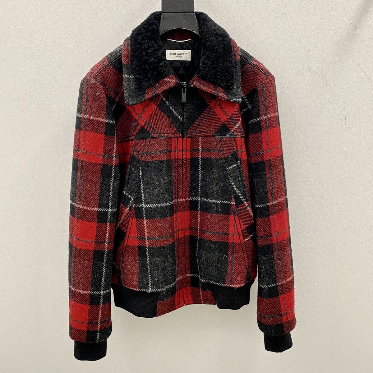 Saint Laurent Paris Saint Laurent Checkered Shearling Jacket in Medium Size US M / EU 48-50 / 2 - 2 Thumbnail