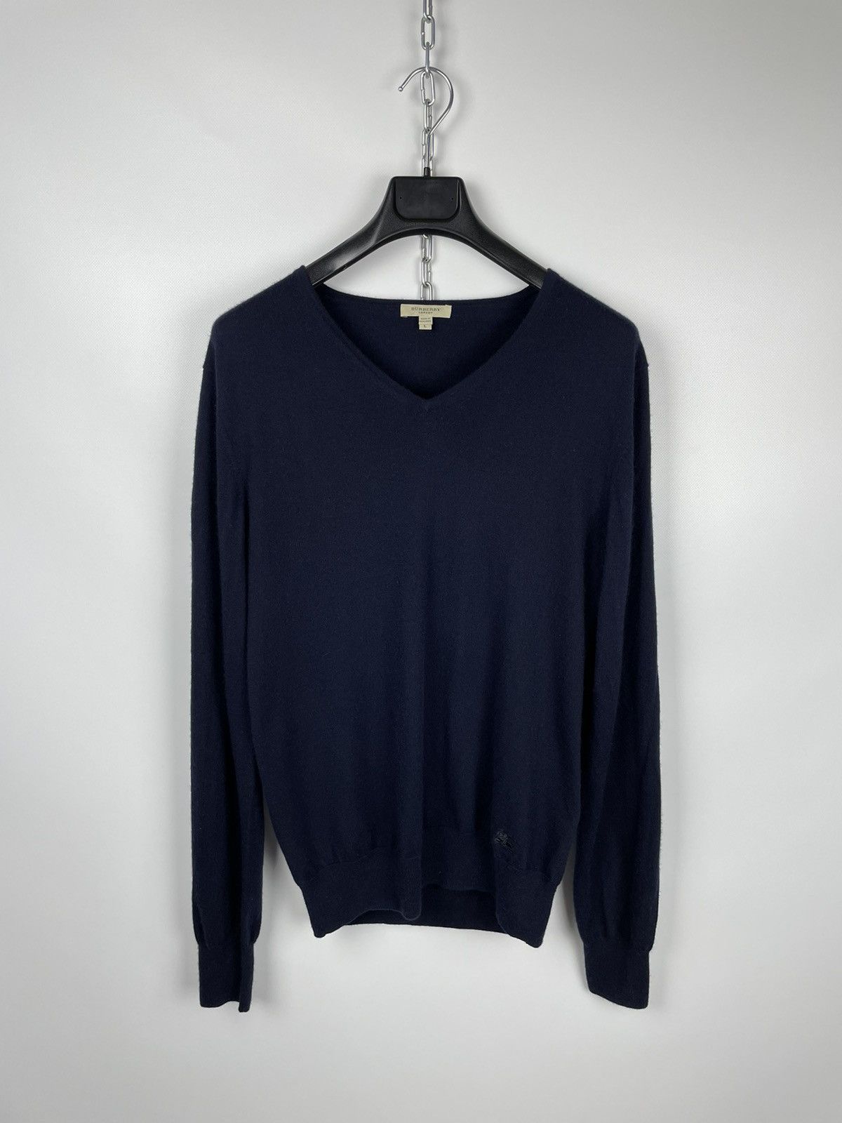 Burberry Burberry London Cashmere V-Neck Sweater Size US L / EU 52-54 / 3 - 2 Thumbnail